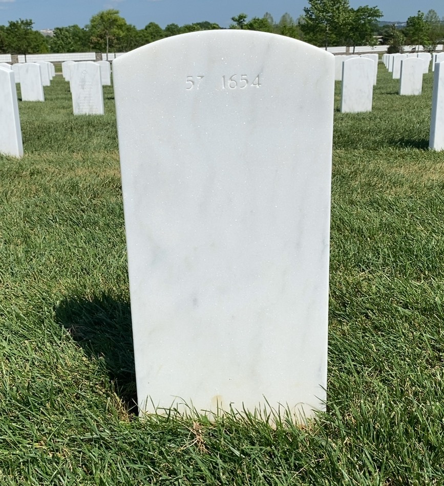 Back of headstone — William L Green