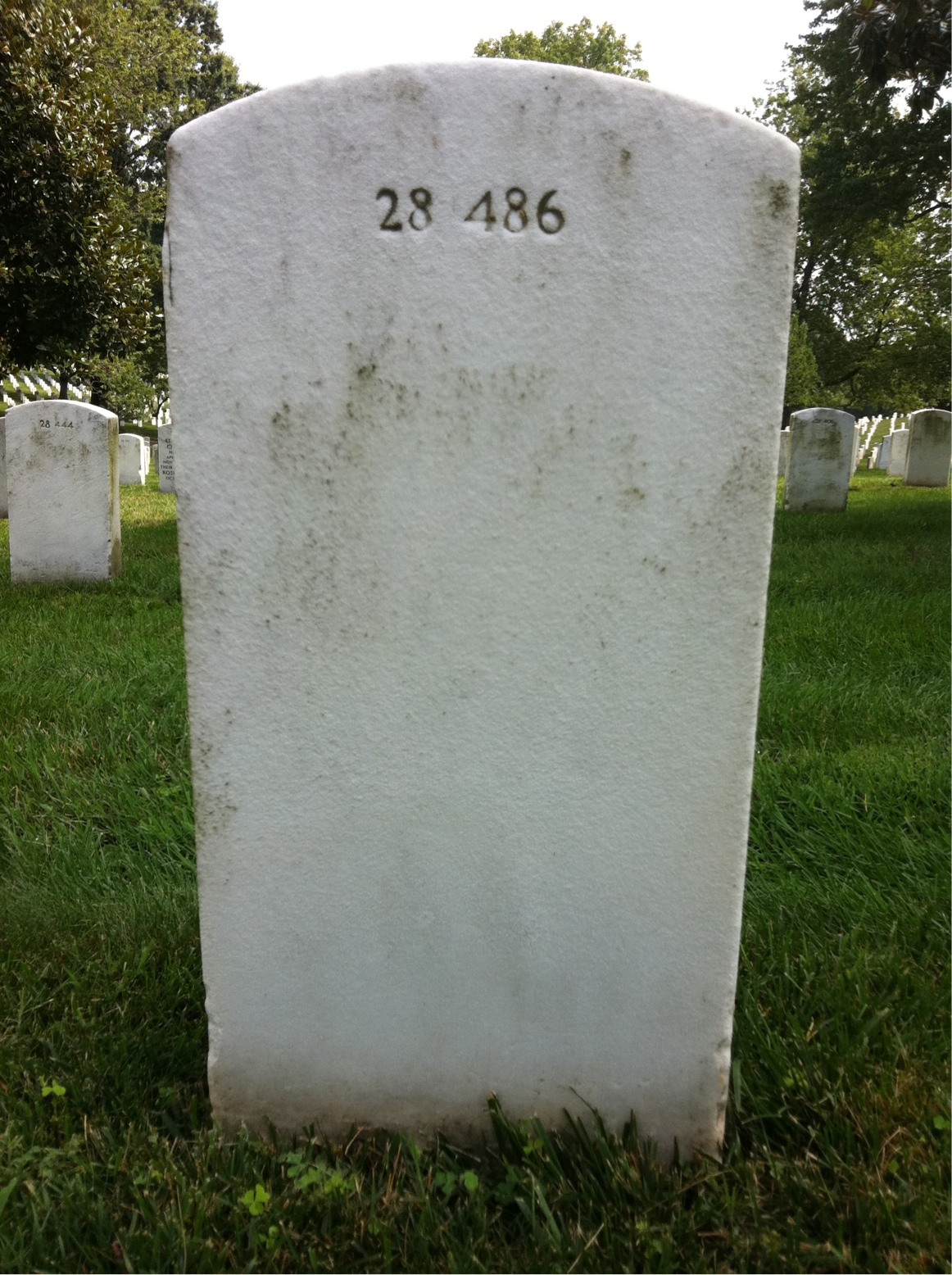 Back of headstone — Not Captured Argabright