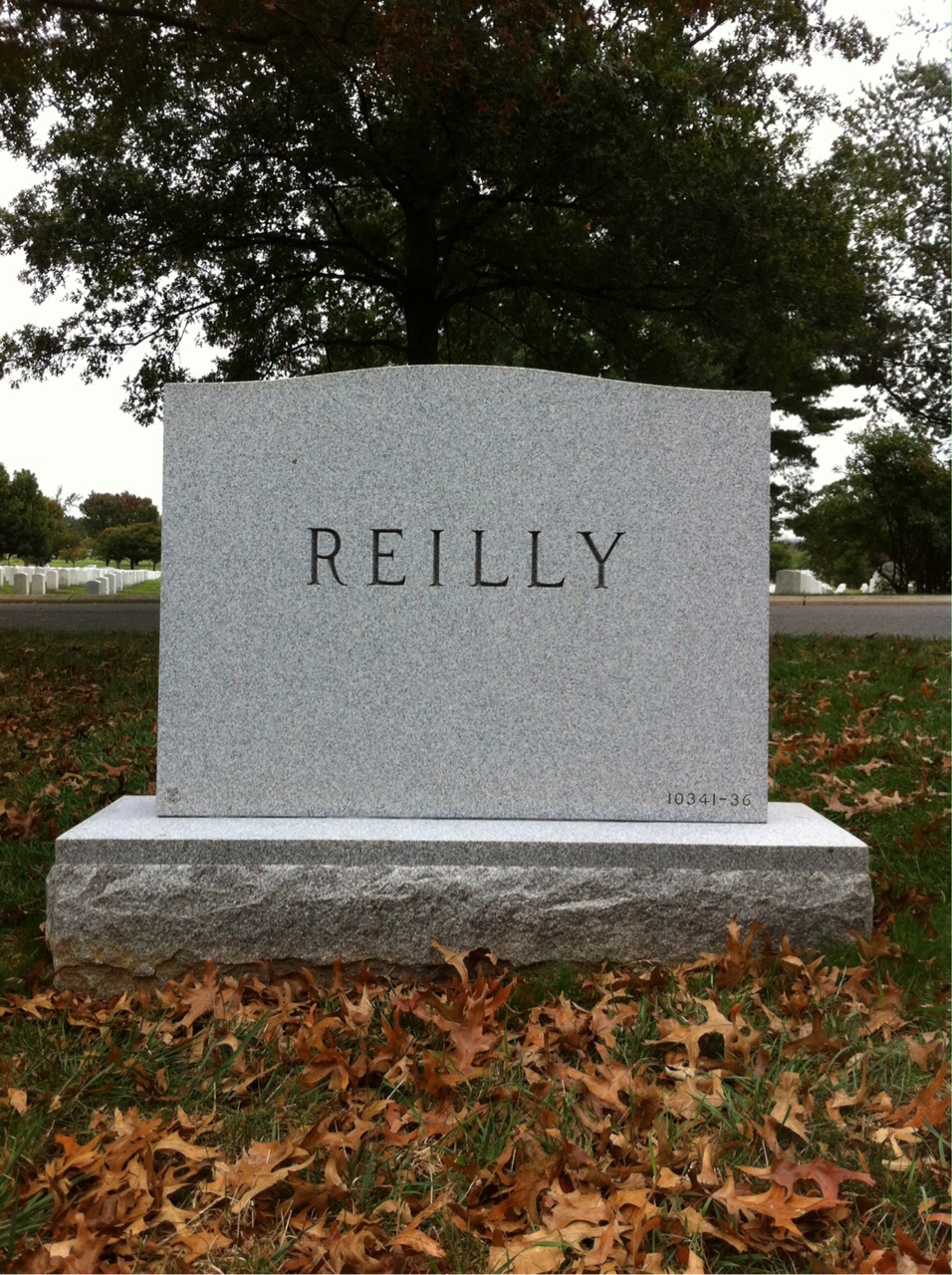 Back of headstone — John Reilly