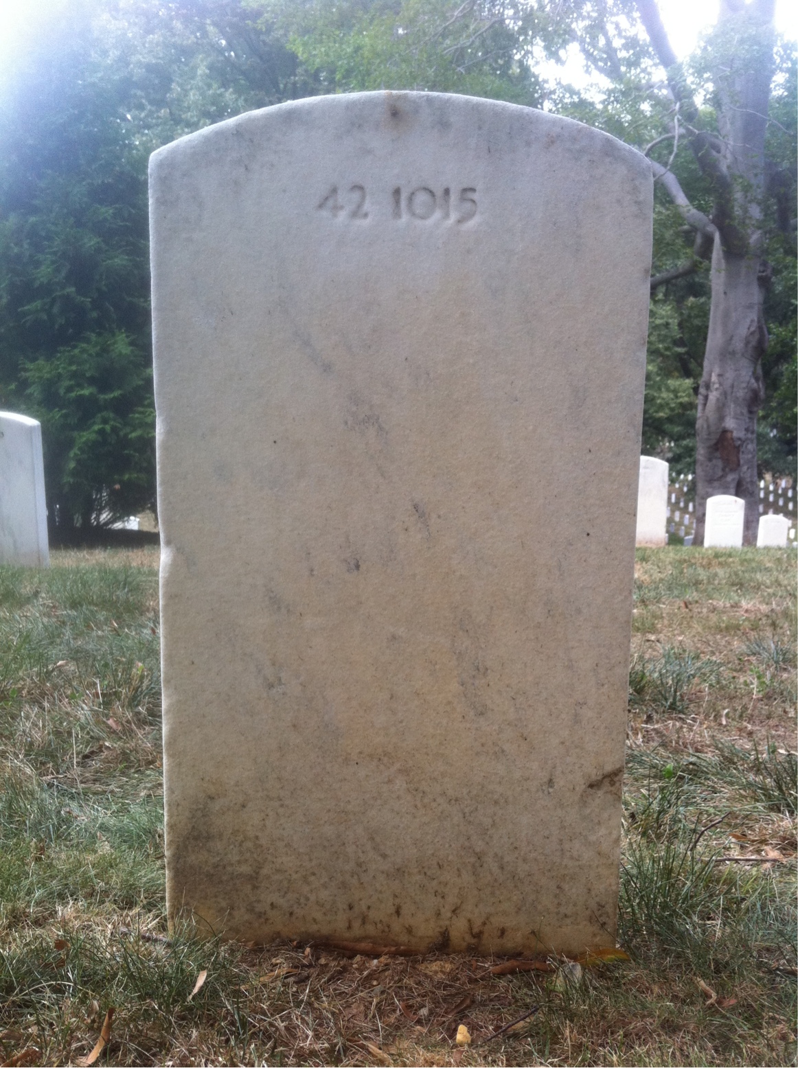 Back of headstone — Augustus Mckelvin