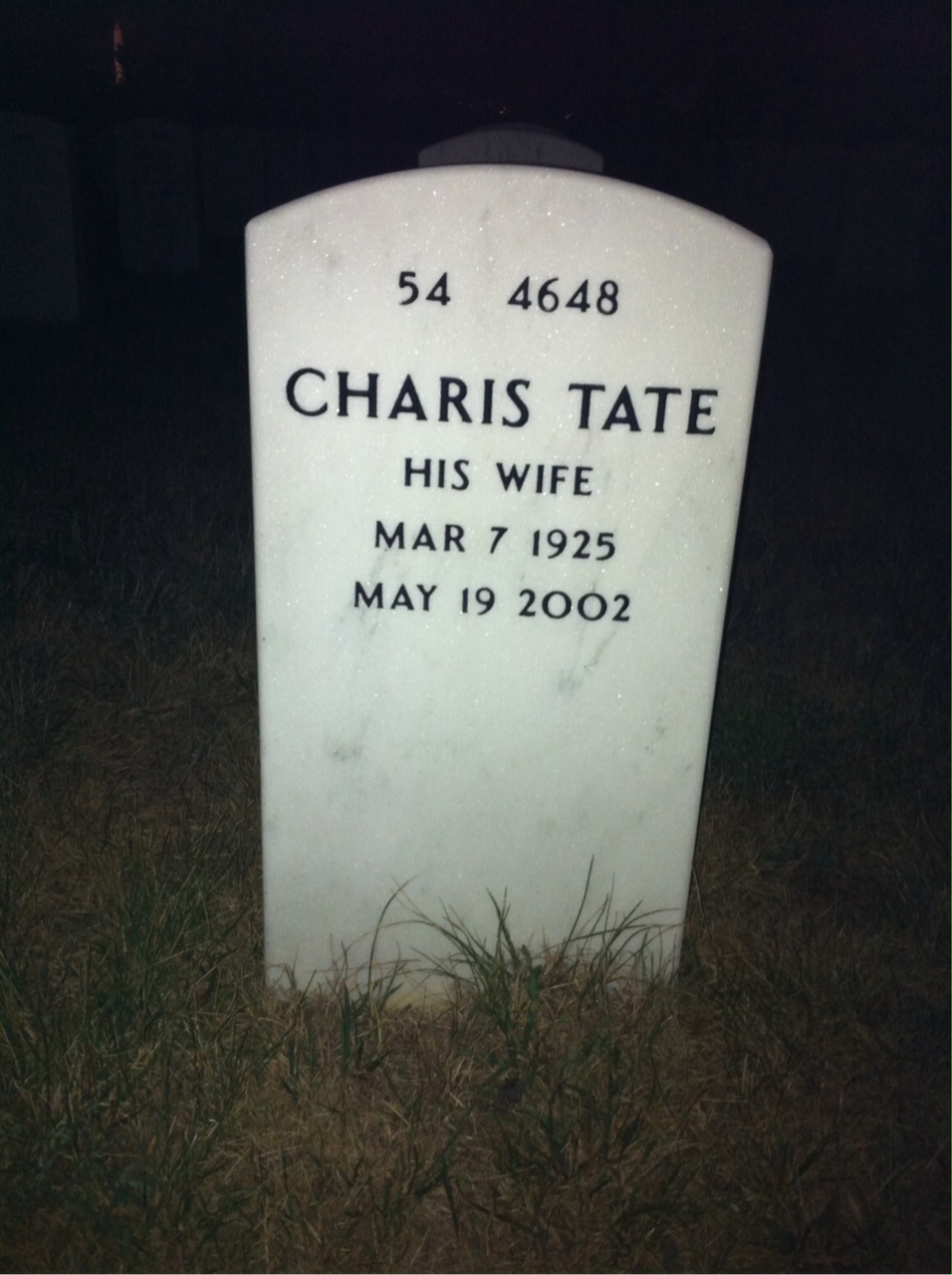 Back of headstone — Joseph Rogers