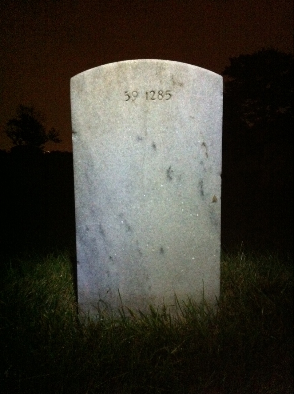 Back of headstone — Ulysses Embery Smelley
