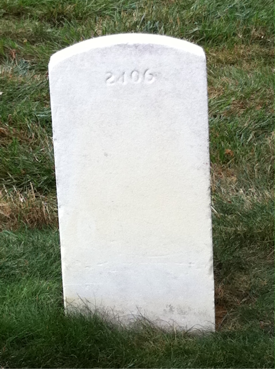 Back of headstone — Edward Muse