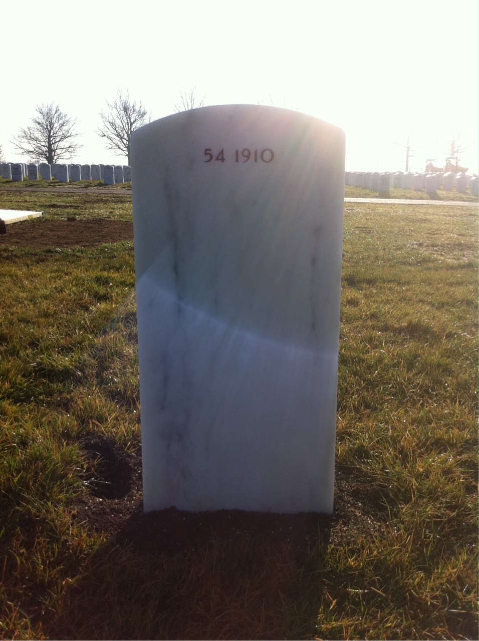 Back of headstone — Michael Allen