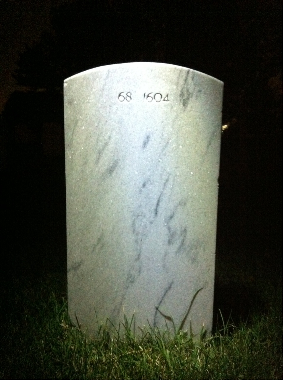 Back of headstone — Frank Anderson