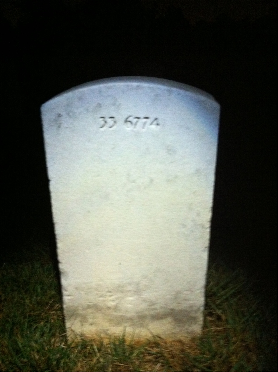 Back of headstone — William E Jenkins