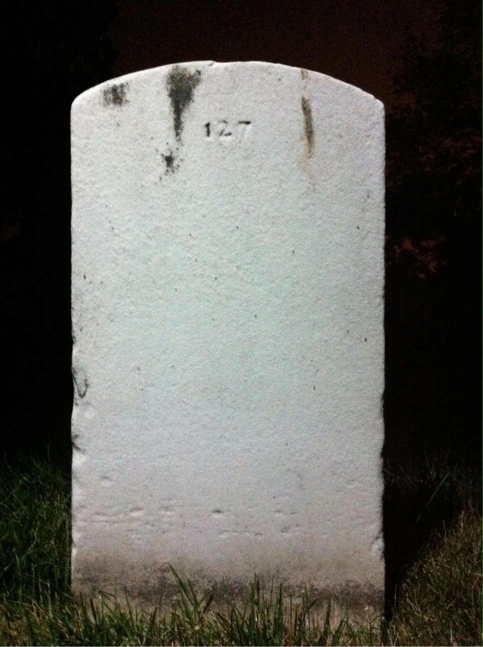 Back of headstone — Romey Middleton