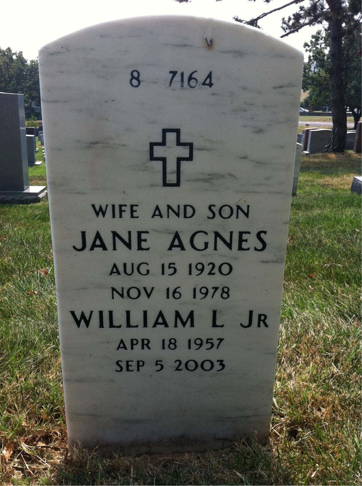 Back of headstone — William Newton