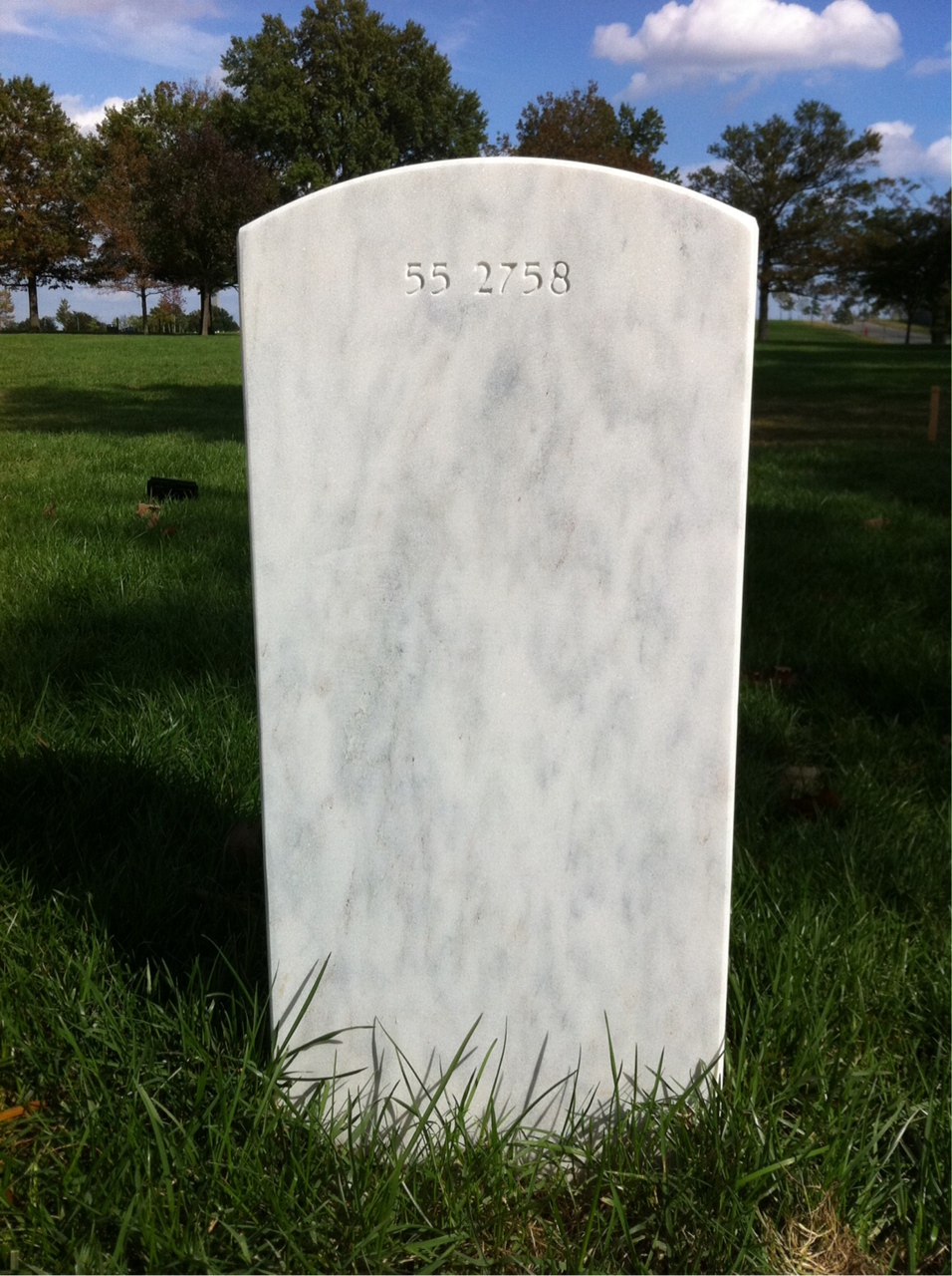 Back of headstone — Paul Andersen
