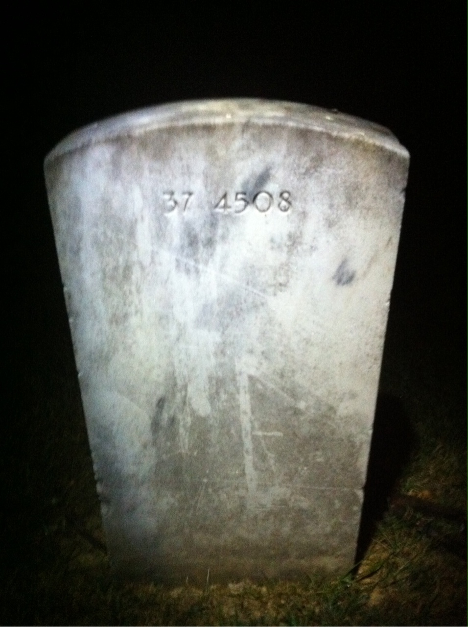 Back of headstone — Adolphus Anderson