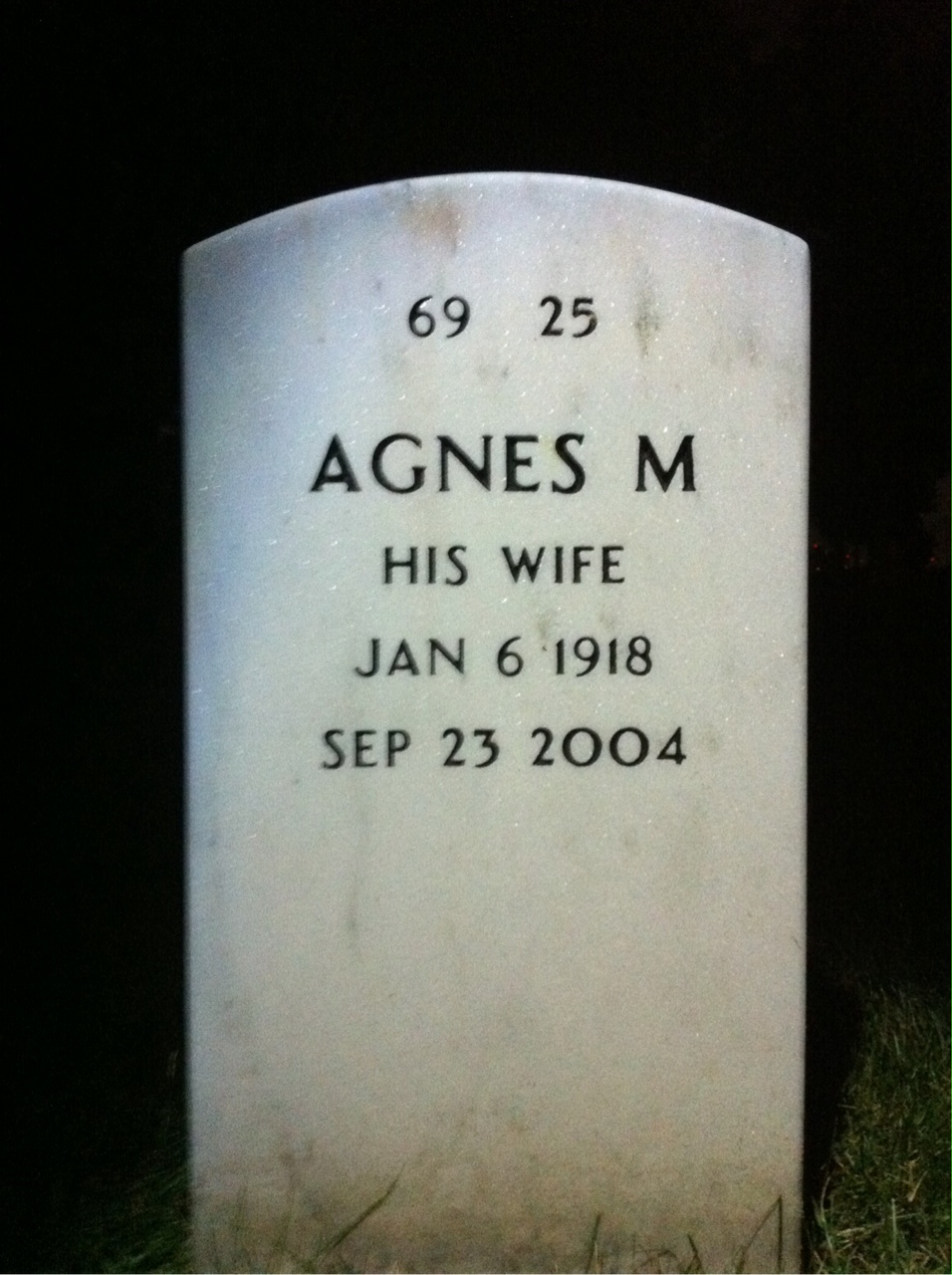 Back of headstone — James Thomas