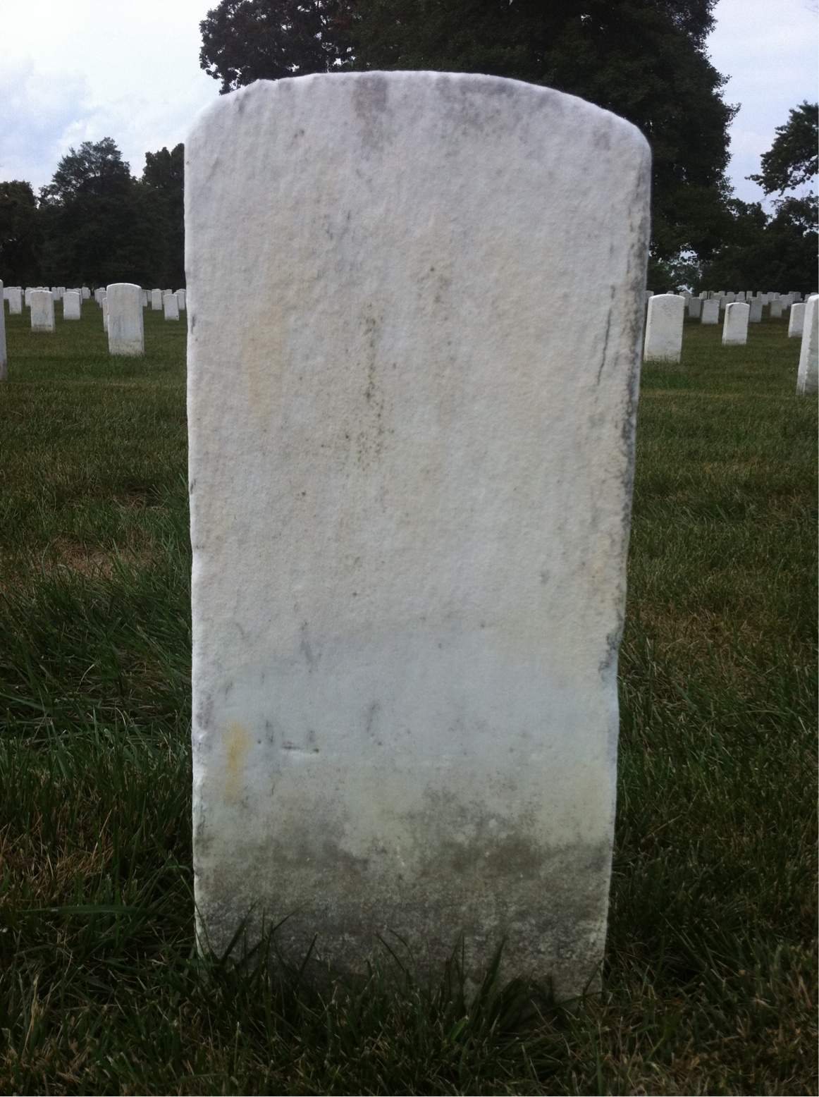 Back of headstone — James Mckeary