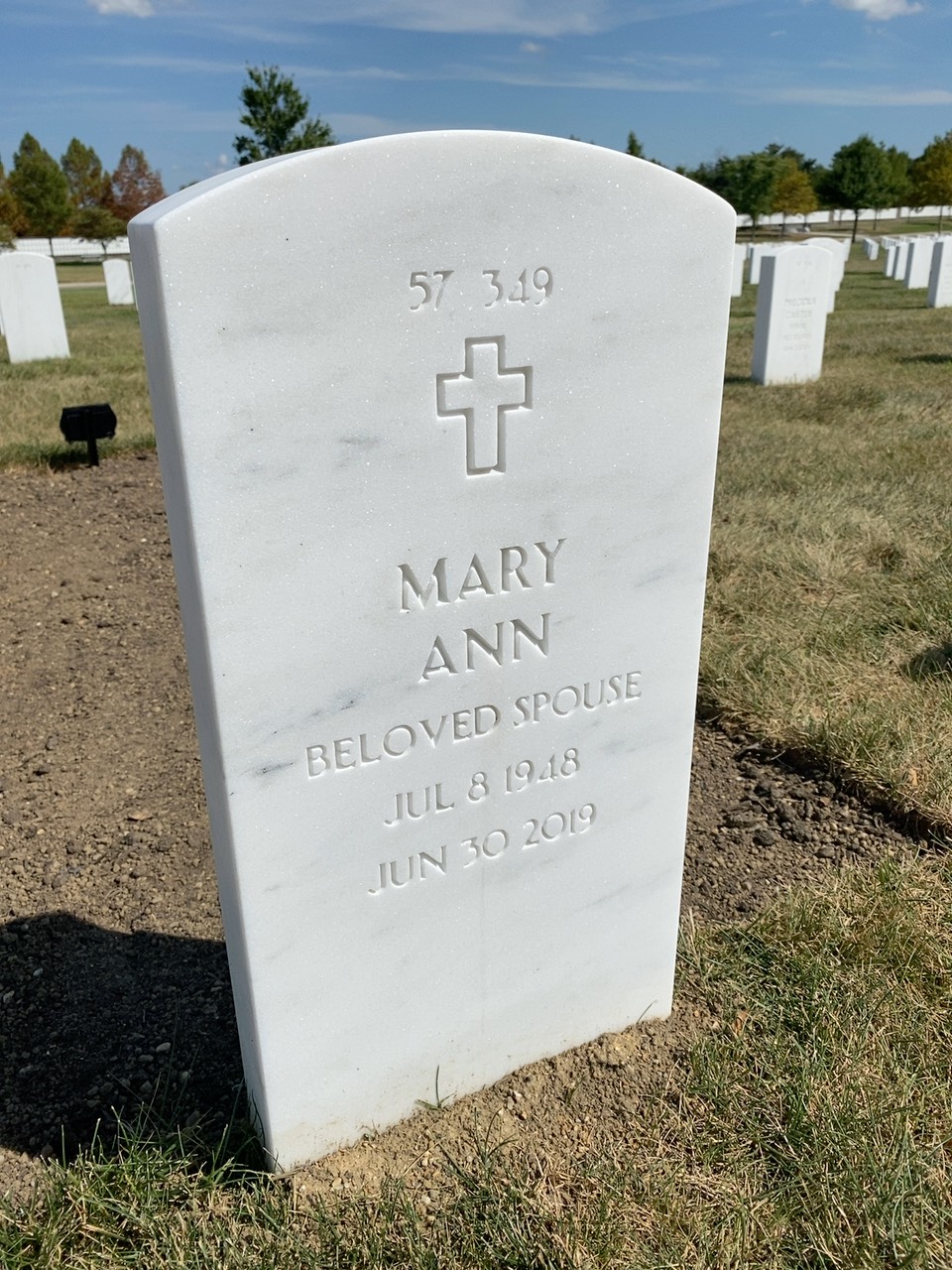 Back of headstone — William Ahrens