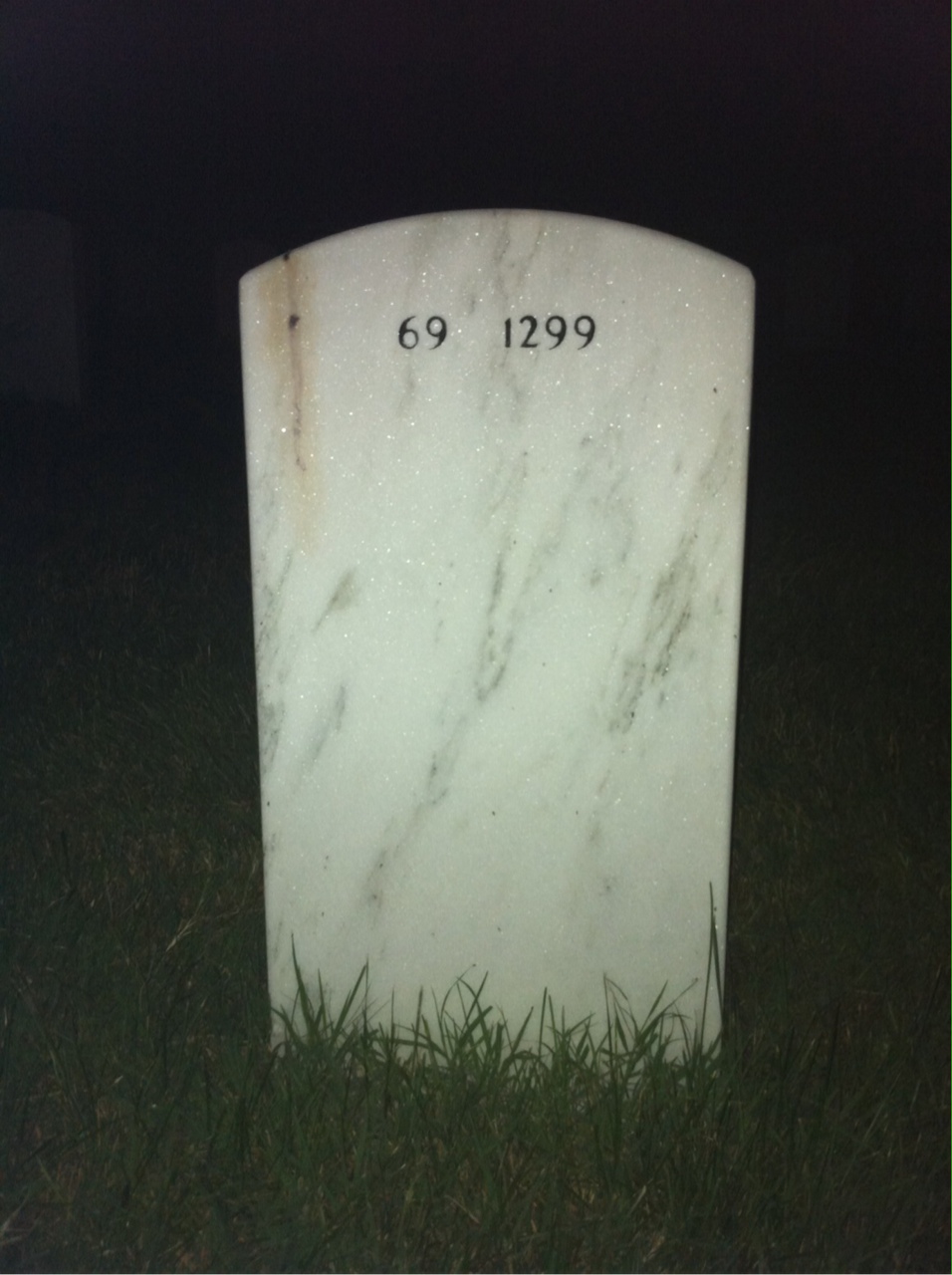 Back of headstone — George Mullahy