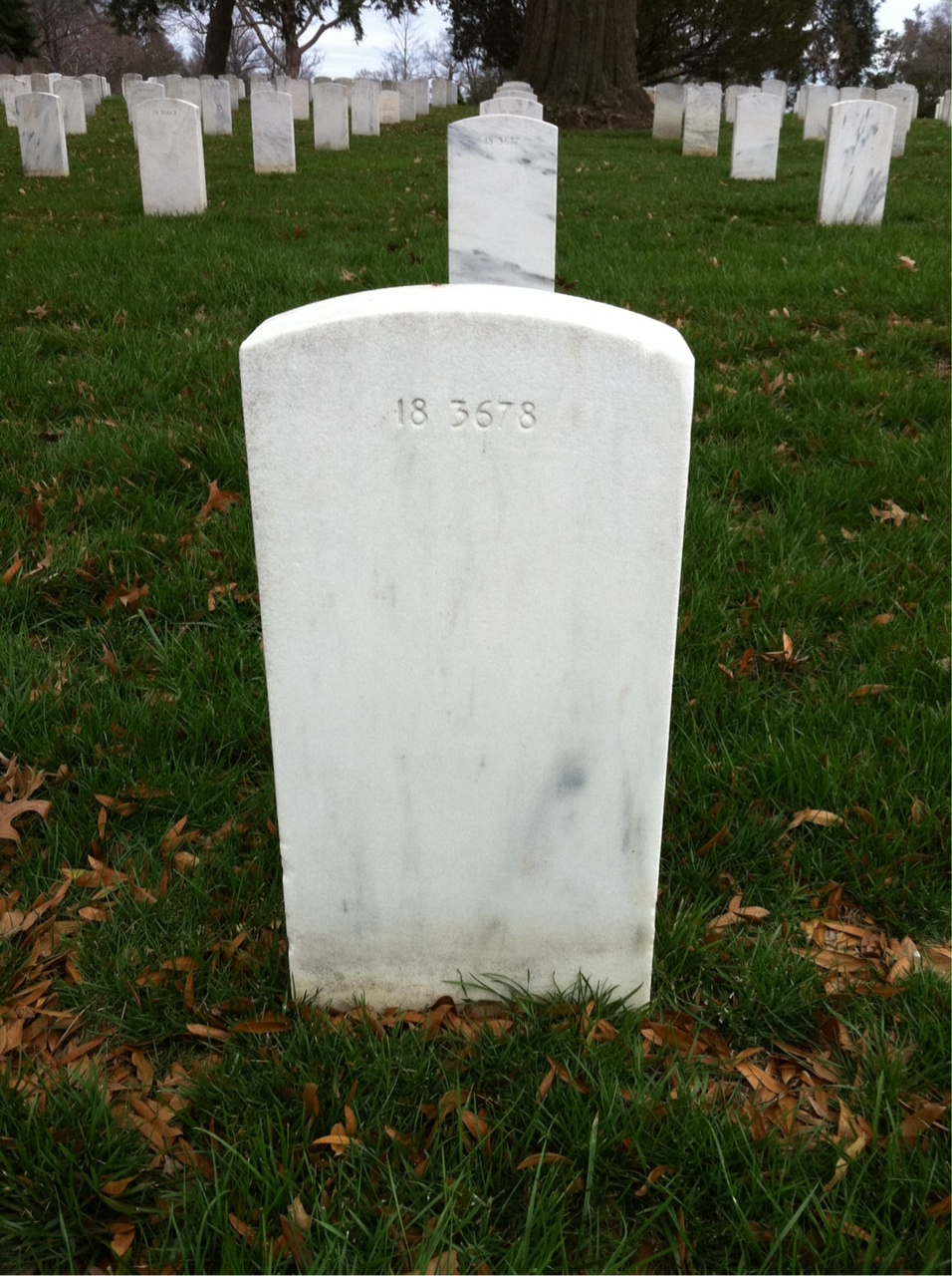 Back of headstone — Nils Anderson