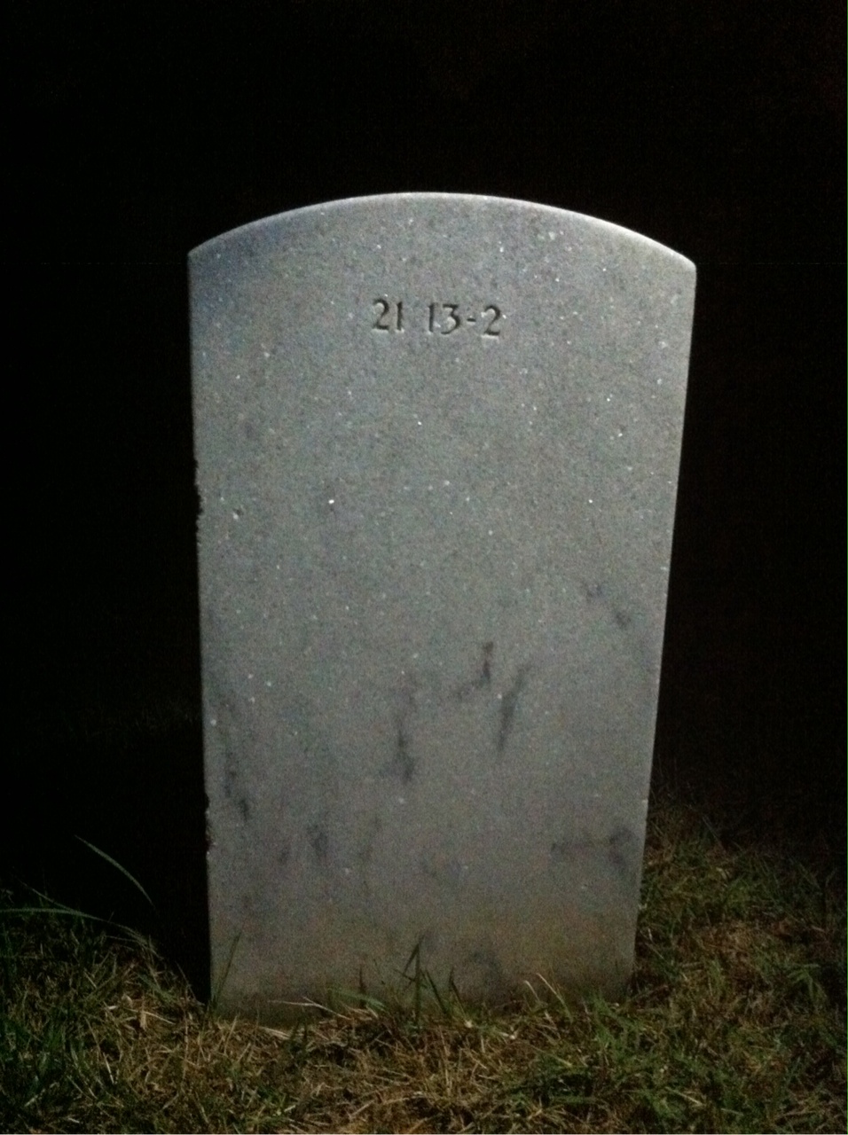 Back of headstone — Evelyn Morris