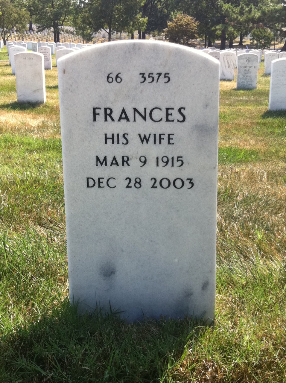 Back of headstone — Batista Rosa