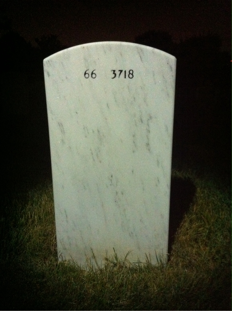 Back of headstone — Joseph Taylor
