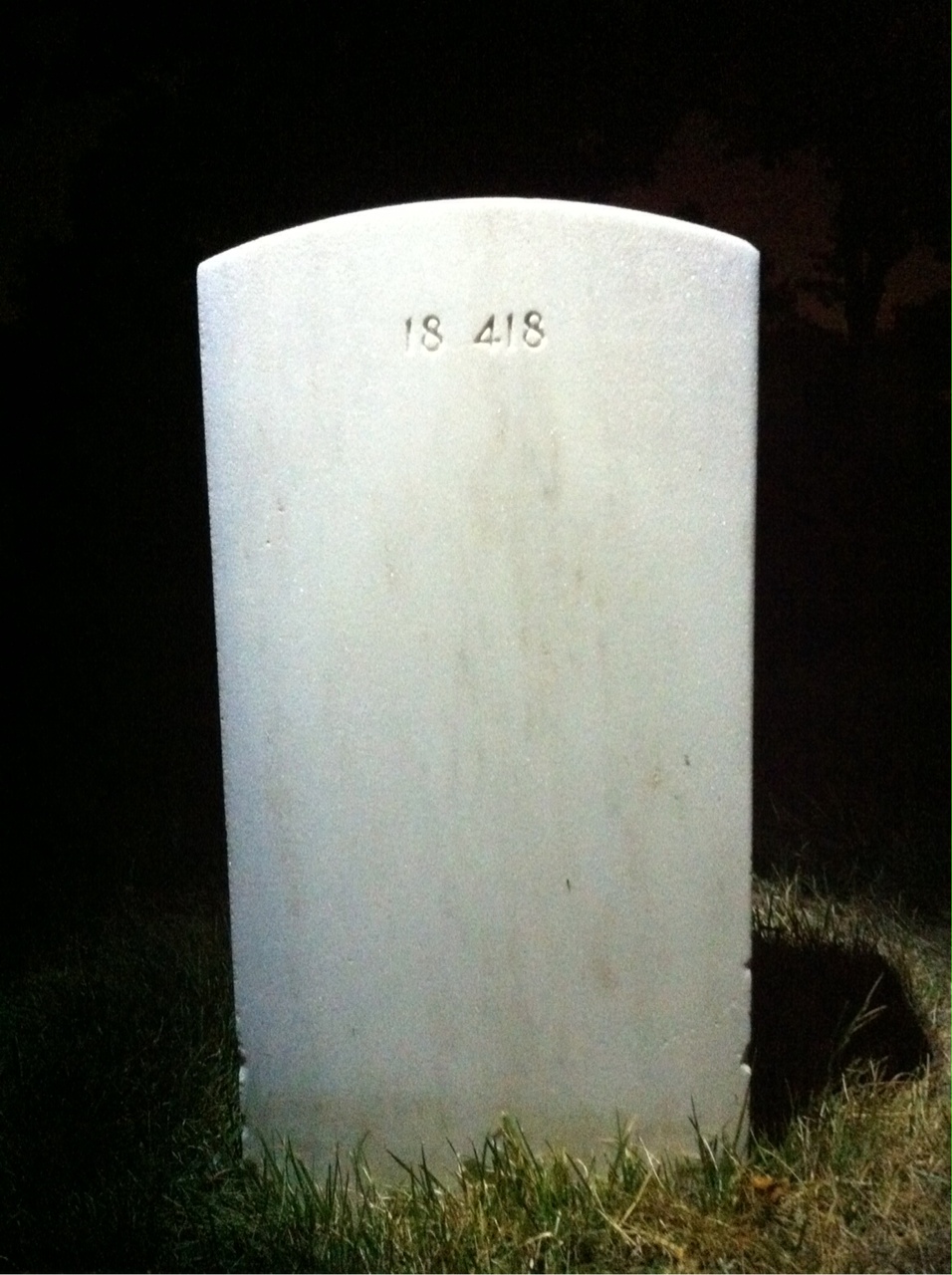 Back of headstone — Herbert Morris