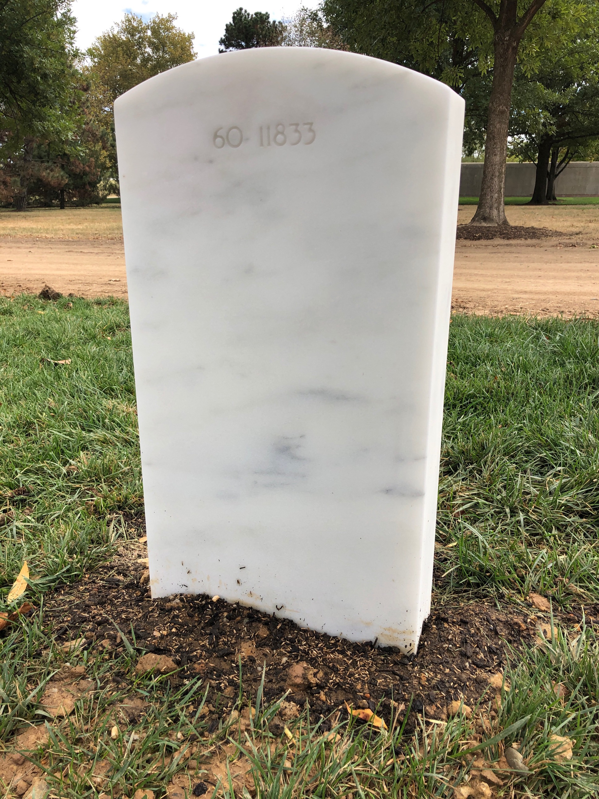 Back of headstone — Lee Michael Smith