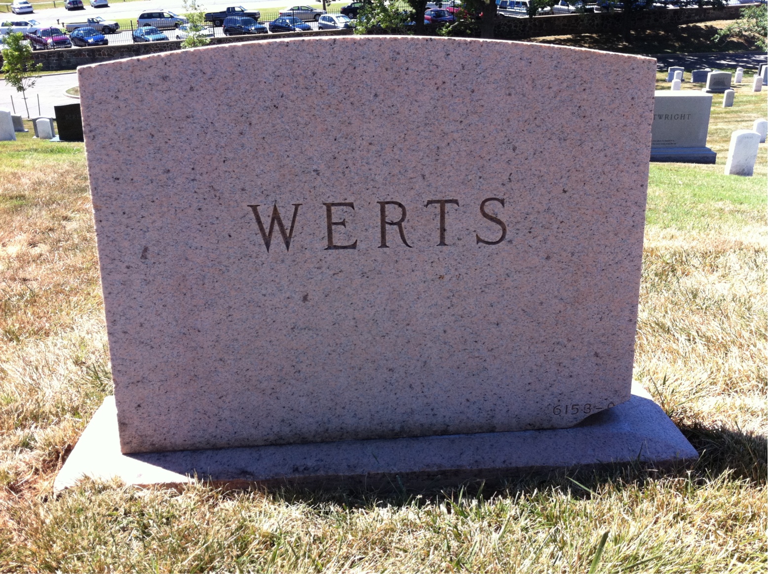 Back of headstone — Charles Werts