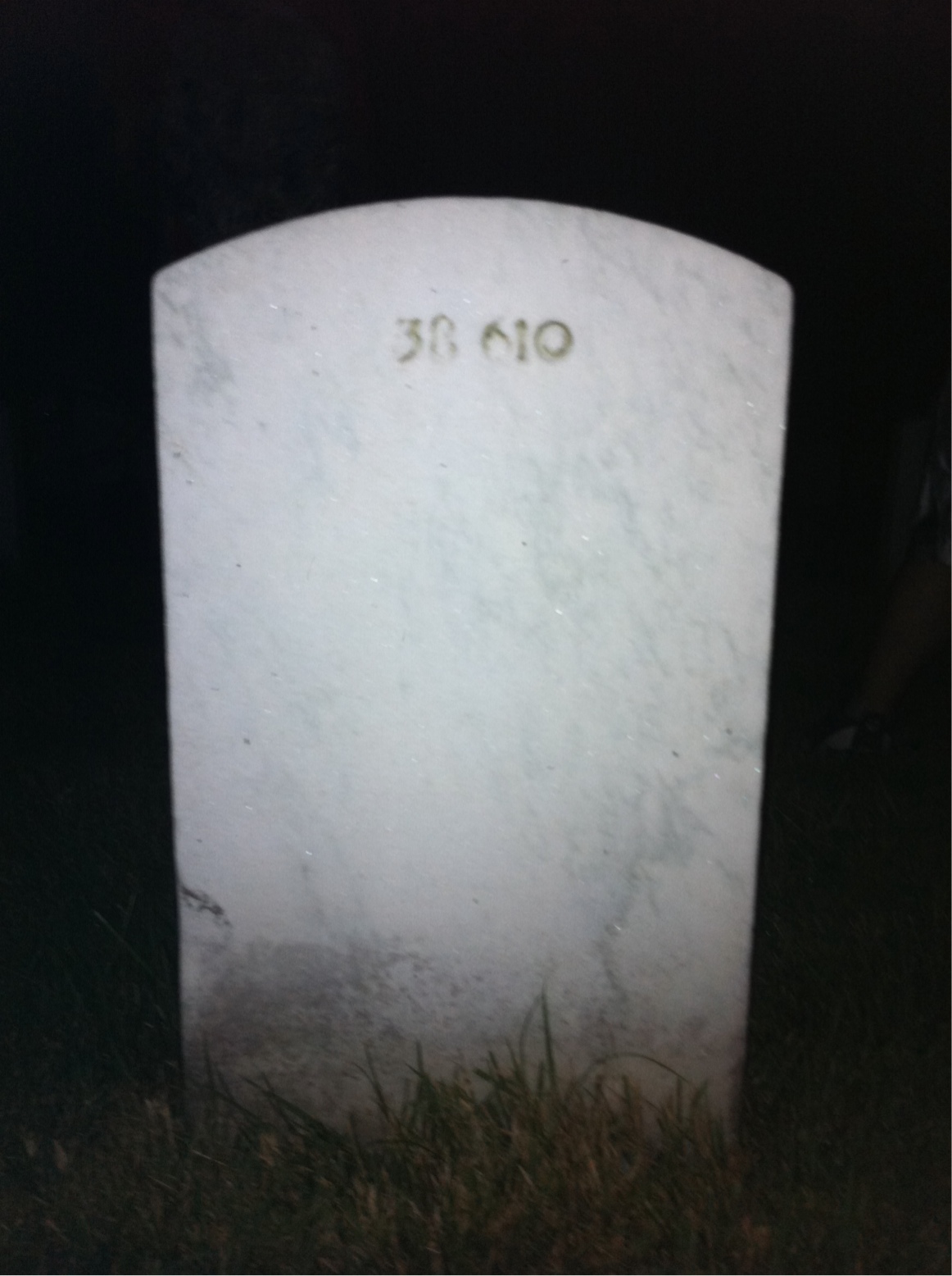 Back of headstone — Joseph Moore