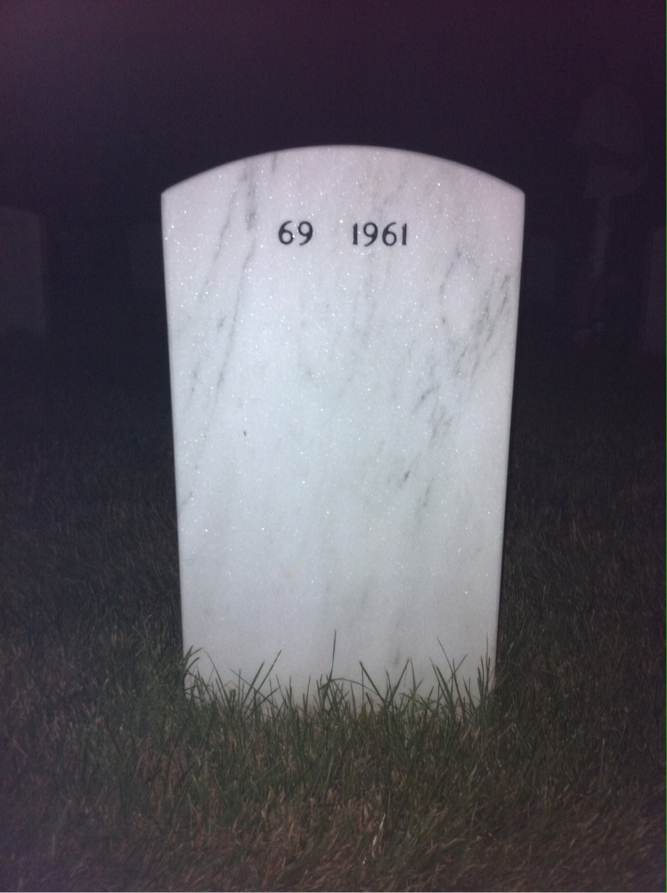 Back of headstone — Charles Brown