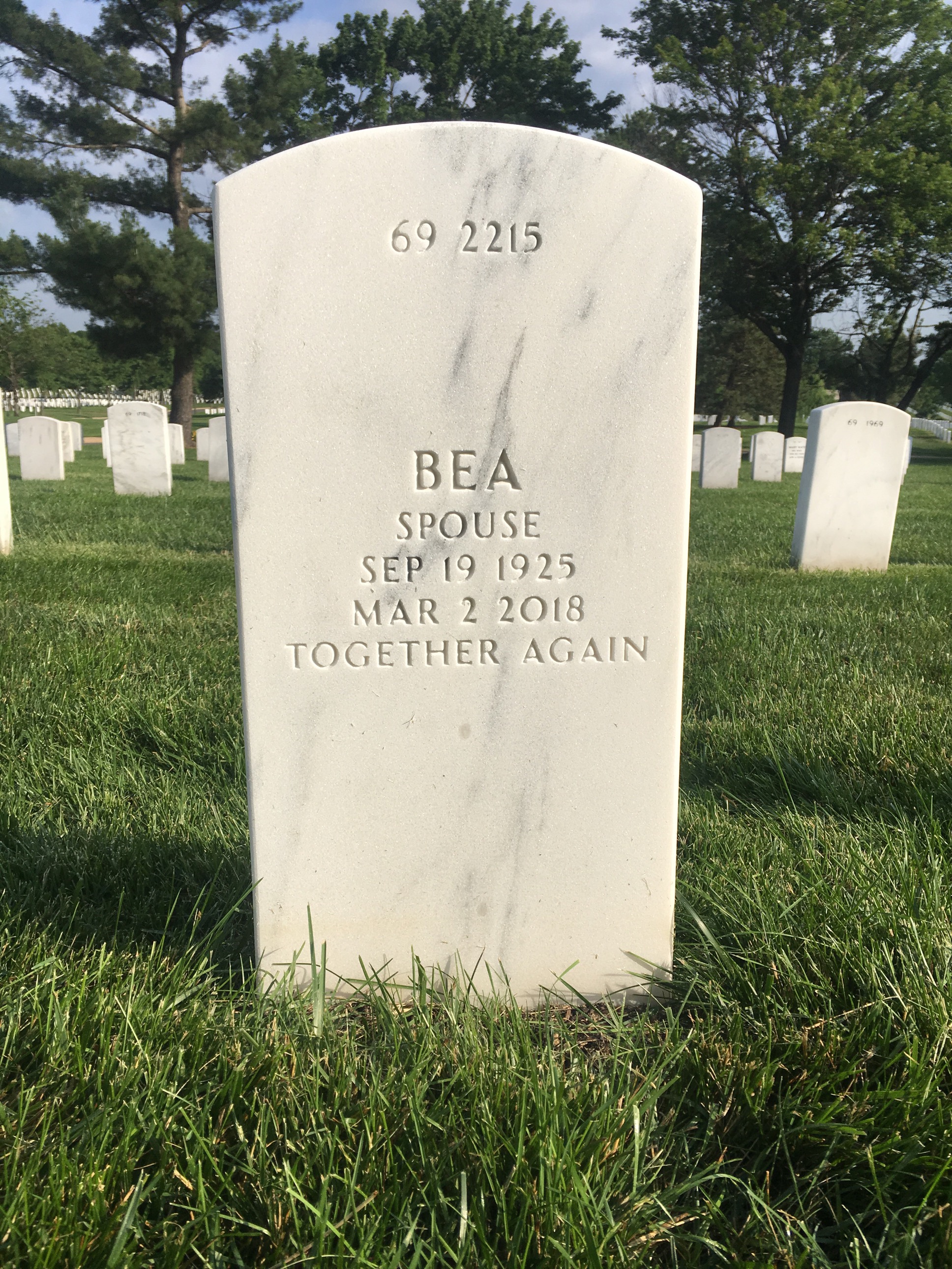 Back of headstone — Joseph Kleier