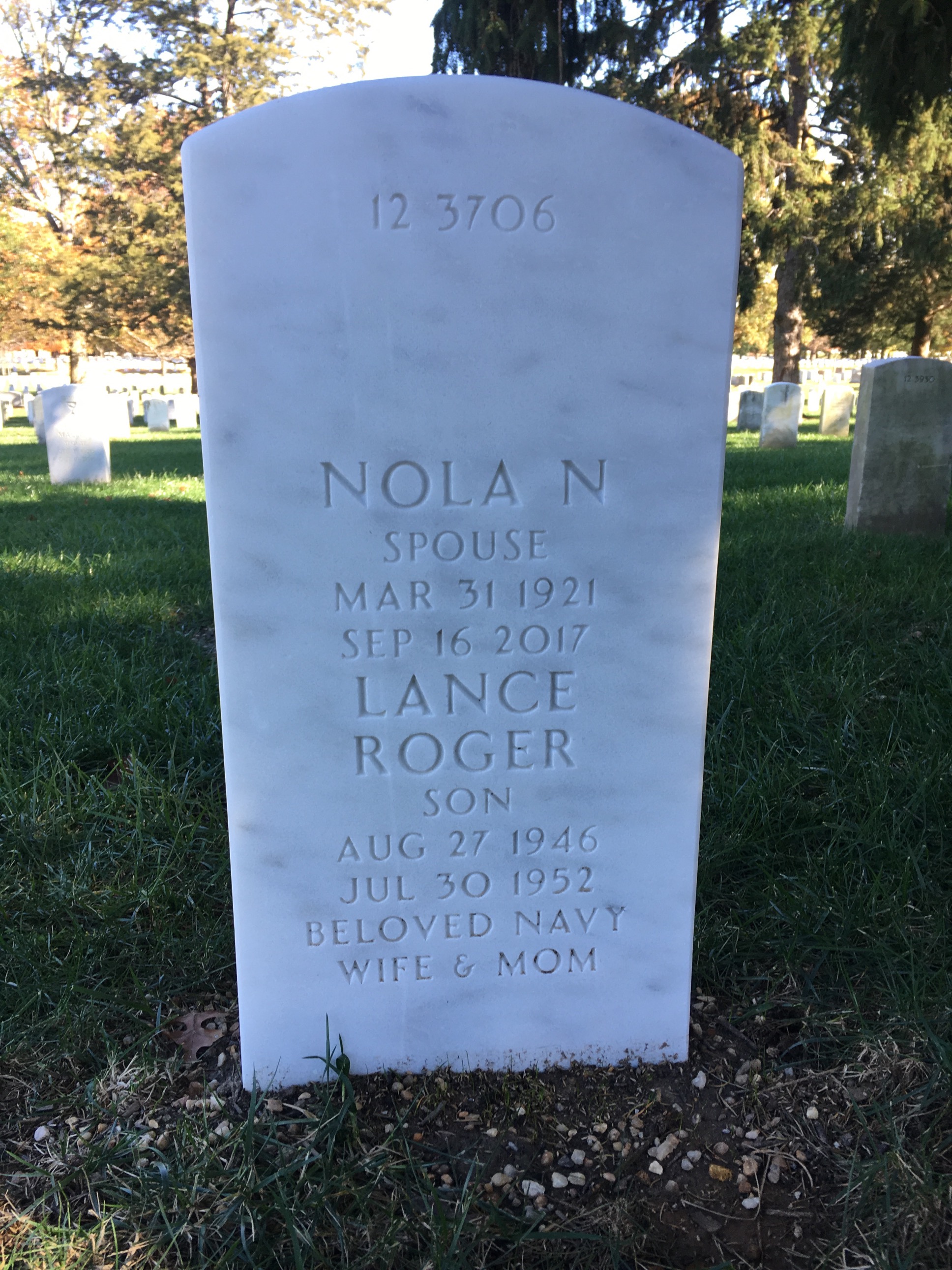 Back of headstone — Willis B Van Oss