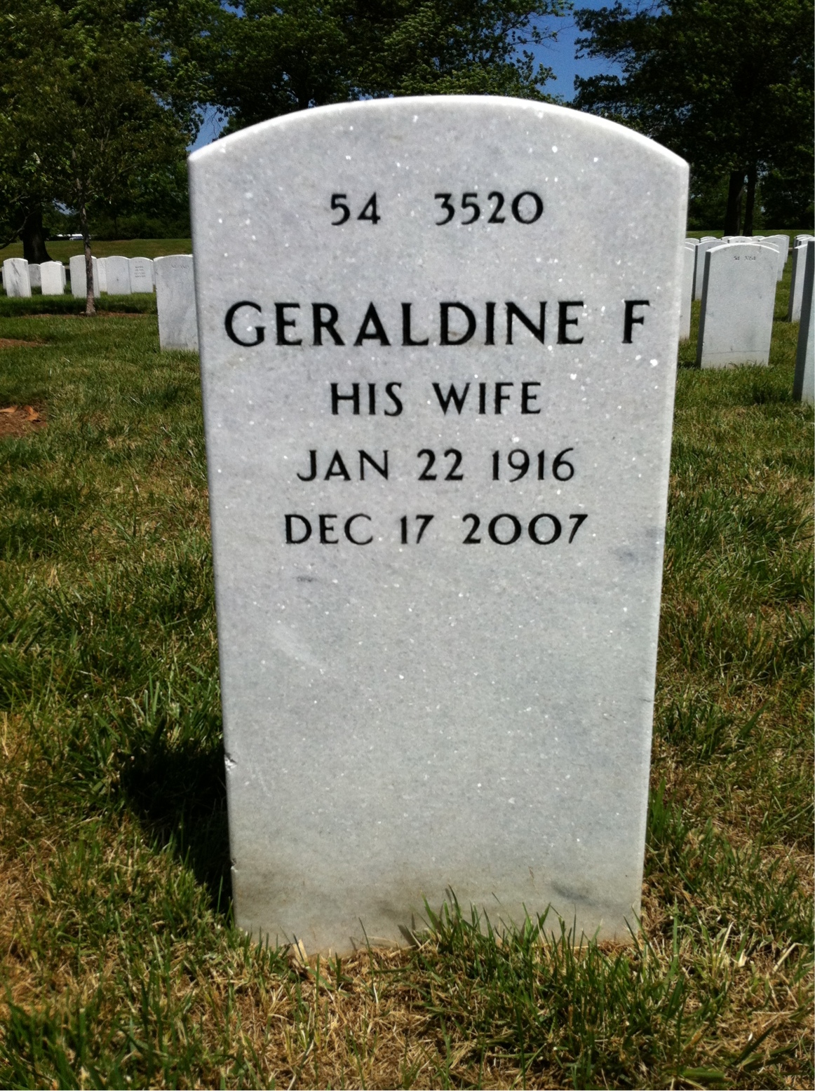 Back of headstone — Nicholas Constantine