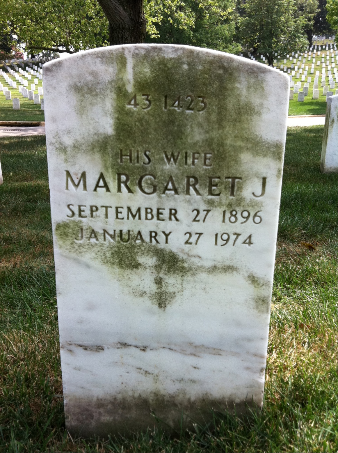 Back of headstone — Seneca Austin