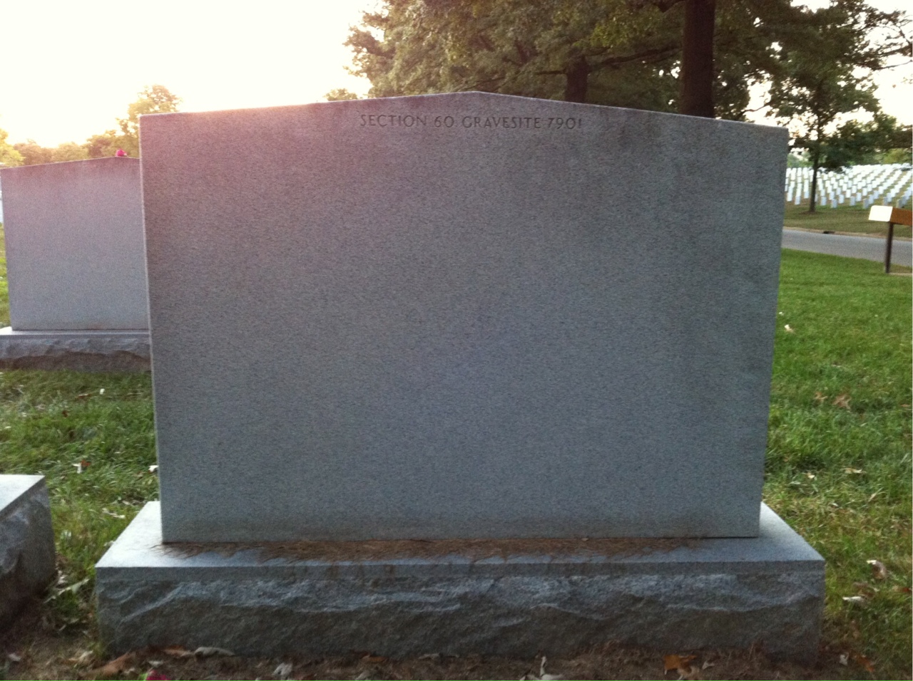 Back of headstone — Richard Morel
