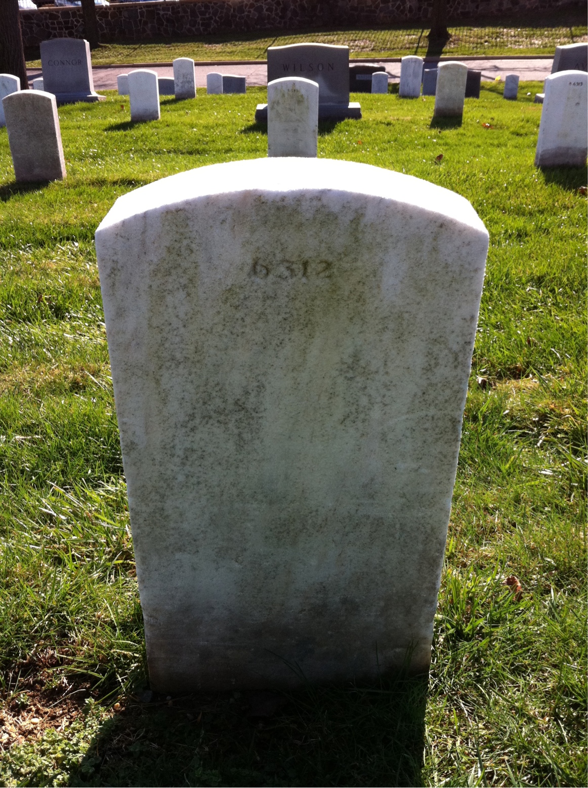 Back of headstone — Gertrude Alexander