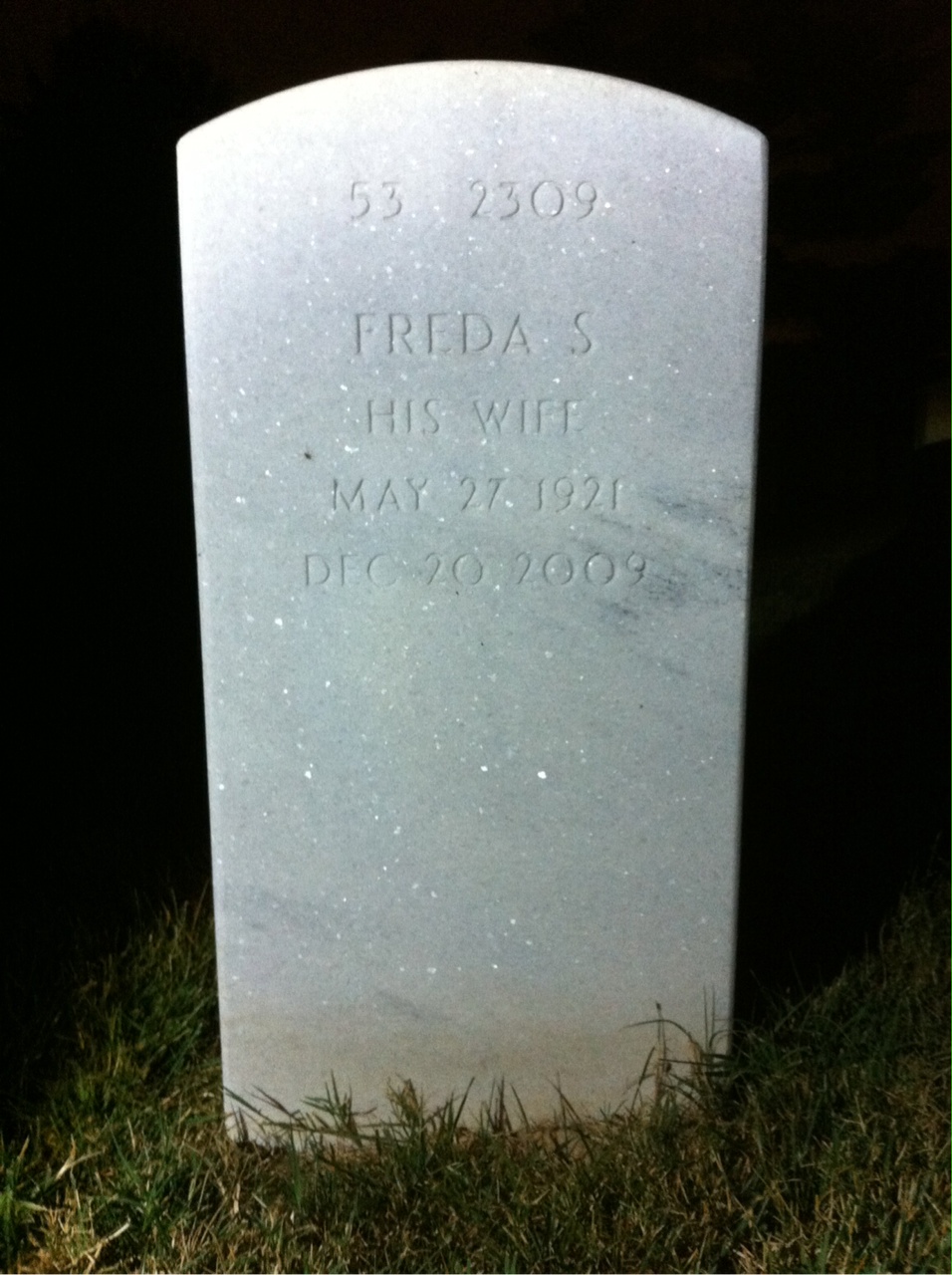 Back of headstone — Richard Moy