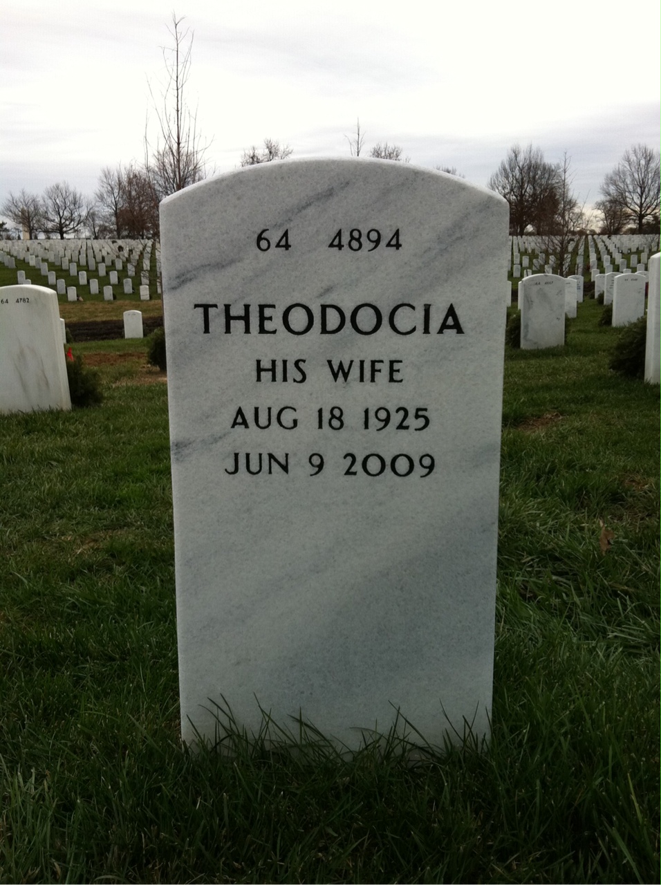 Back of headstone — Leo Moore