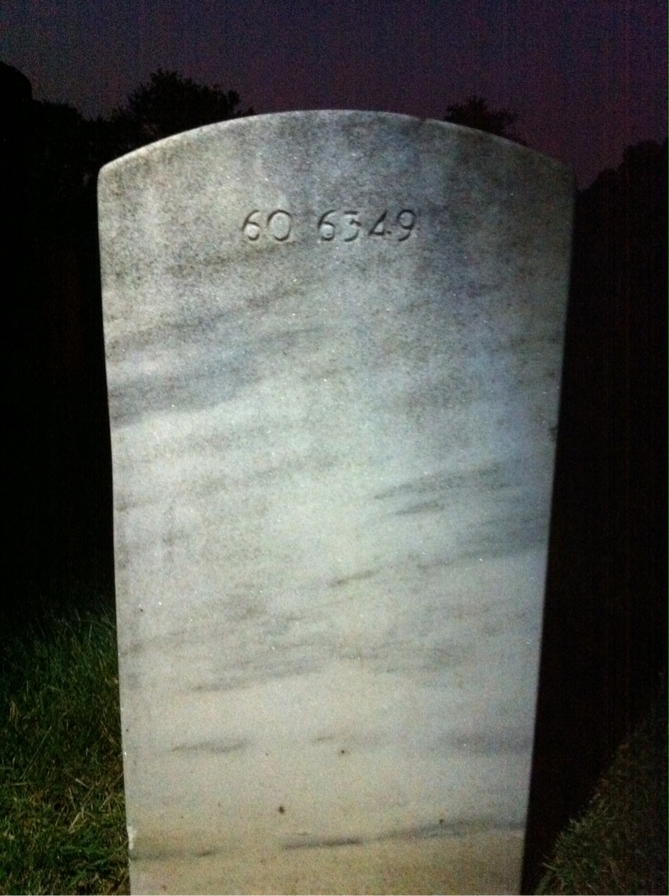 Back of headstone — Dominick Apone