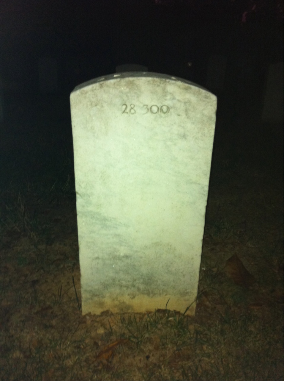 Back of headstone — Henry Alward
