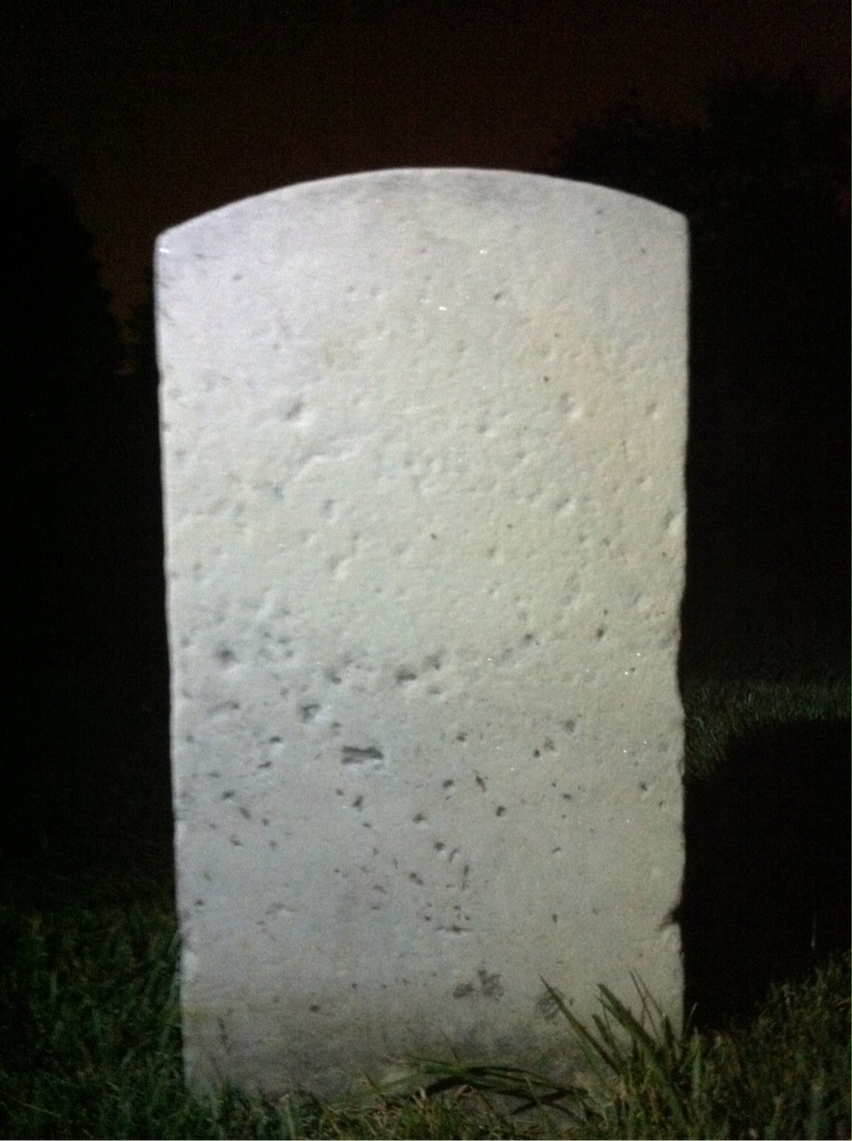 Back of headstone — Charles Moran