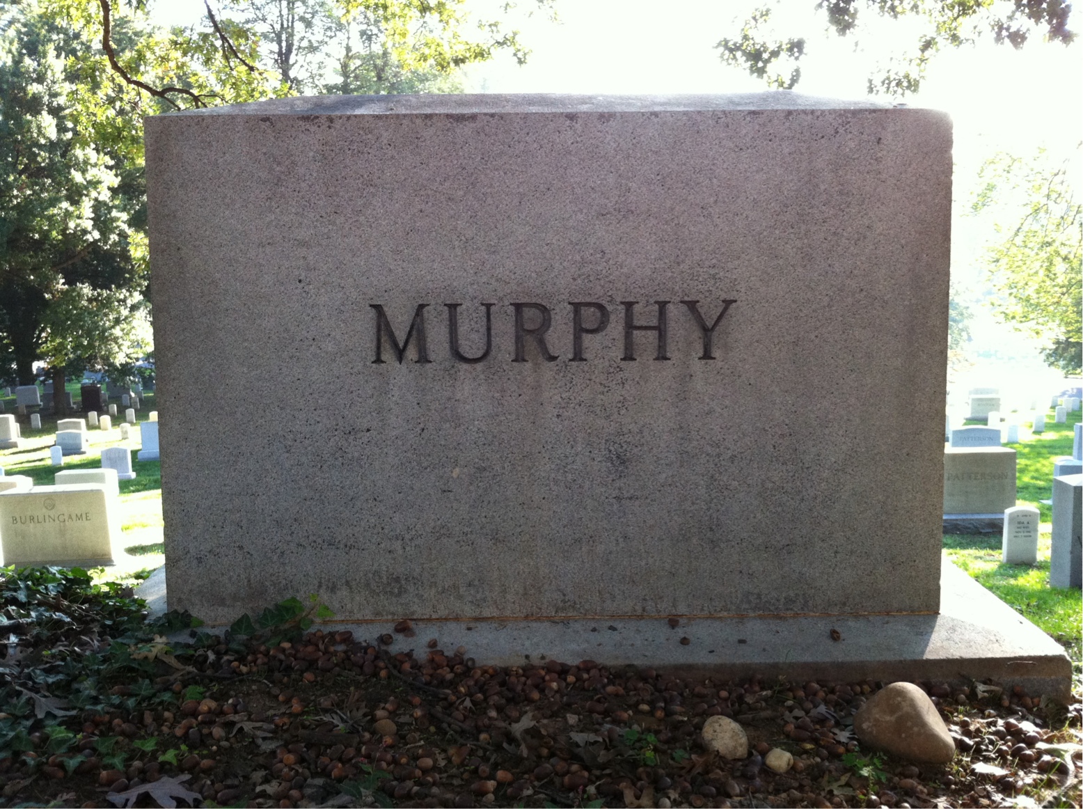 Back of headstone — Truman Murphy