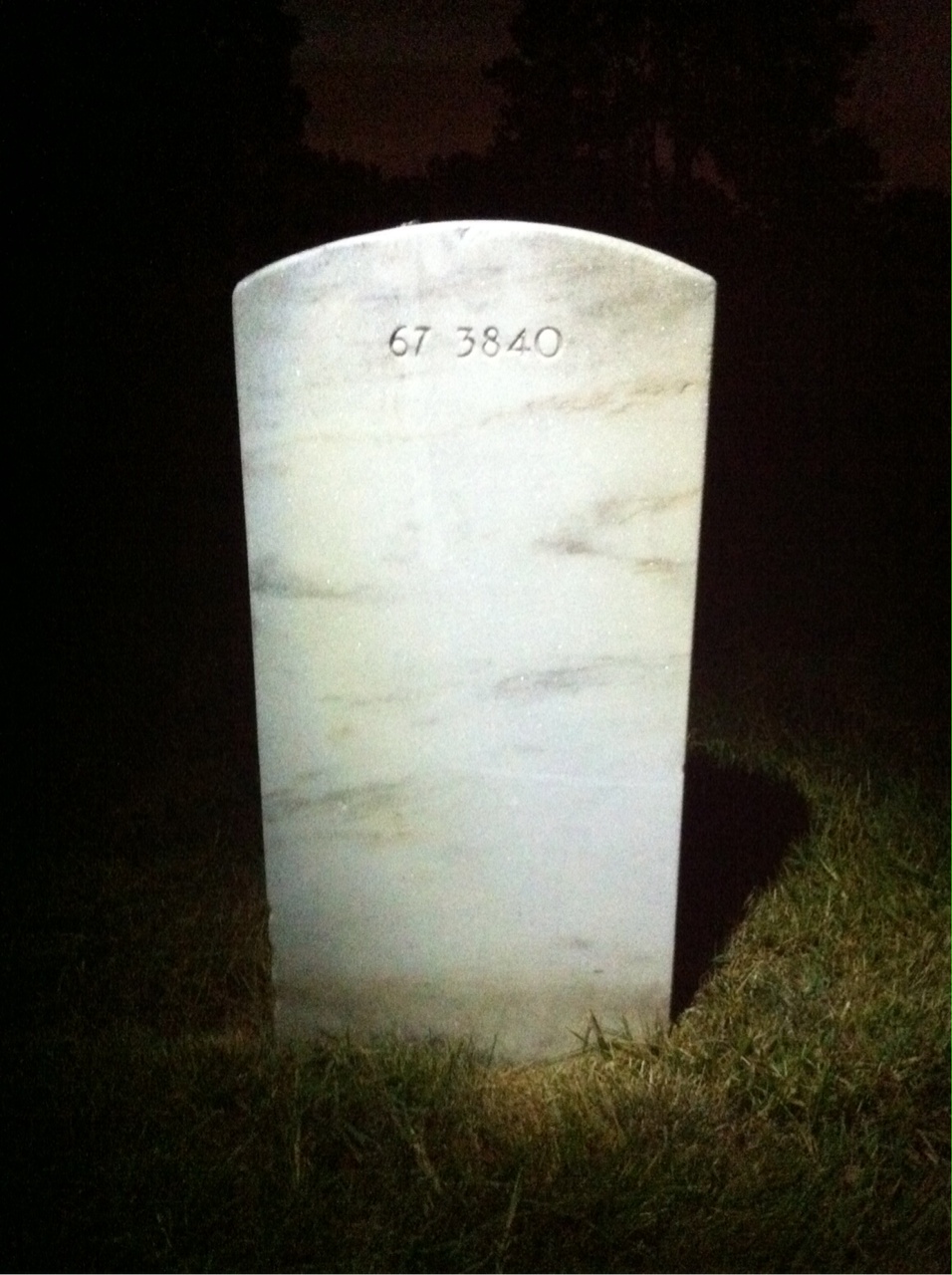 Back of headstone — Stephen Albright