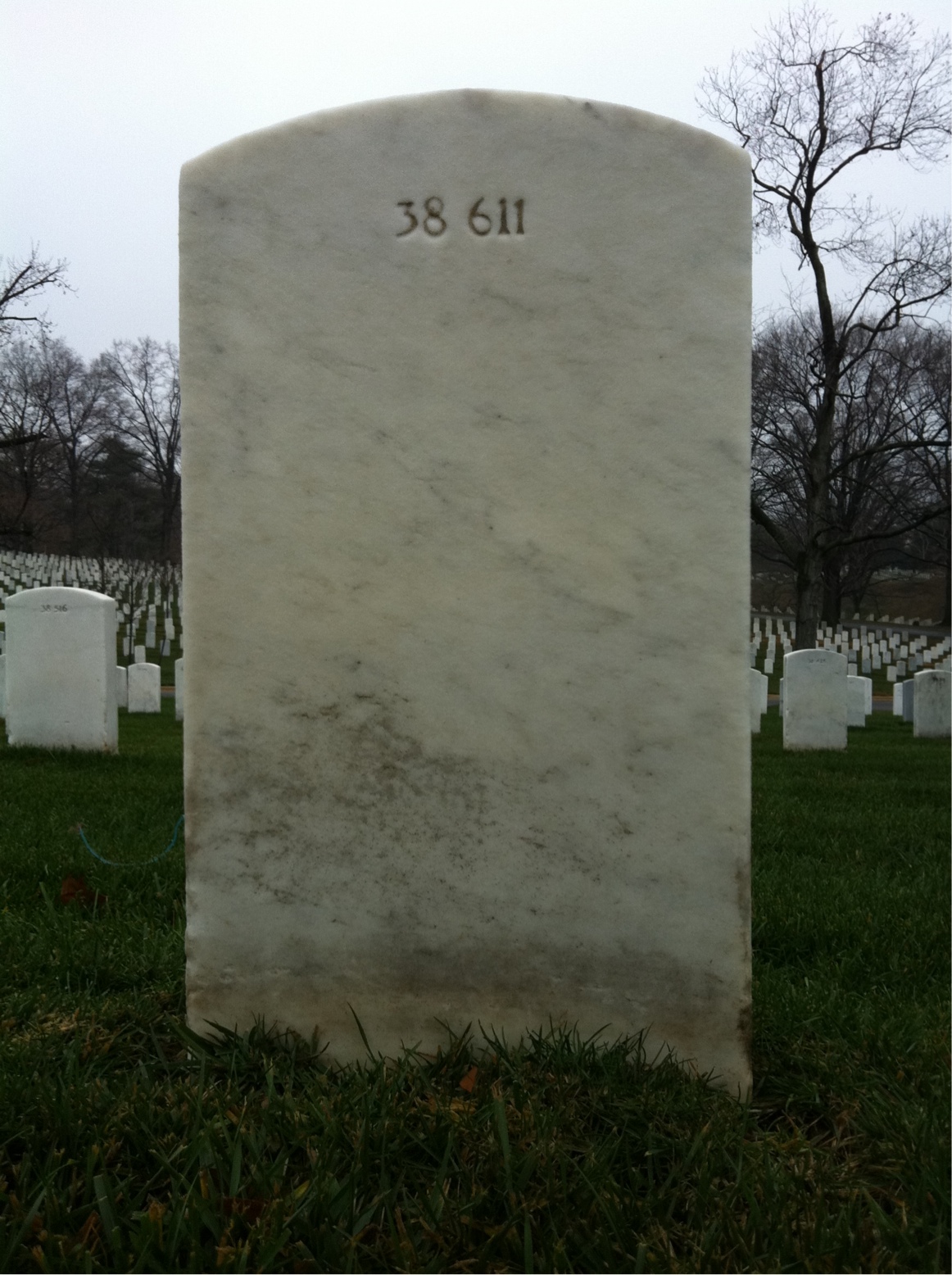 Back of headstone — Joseph Acker