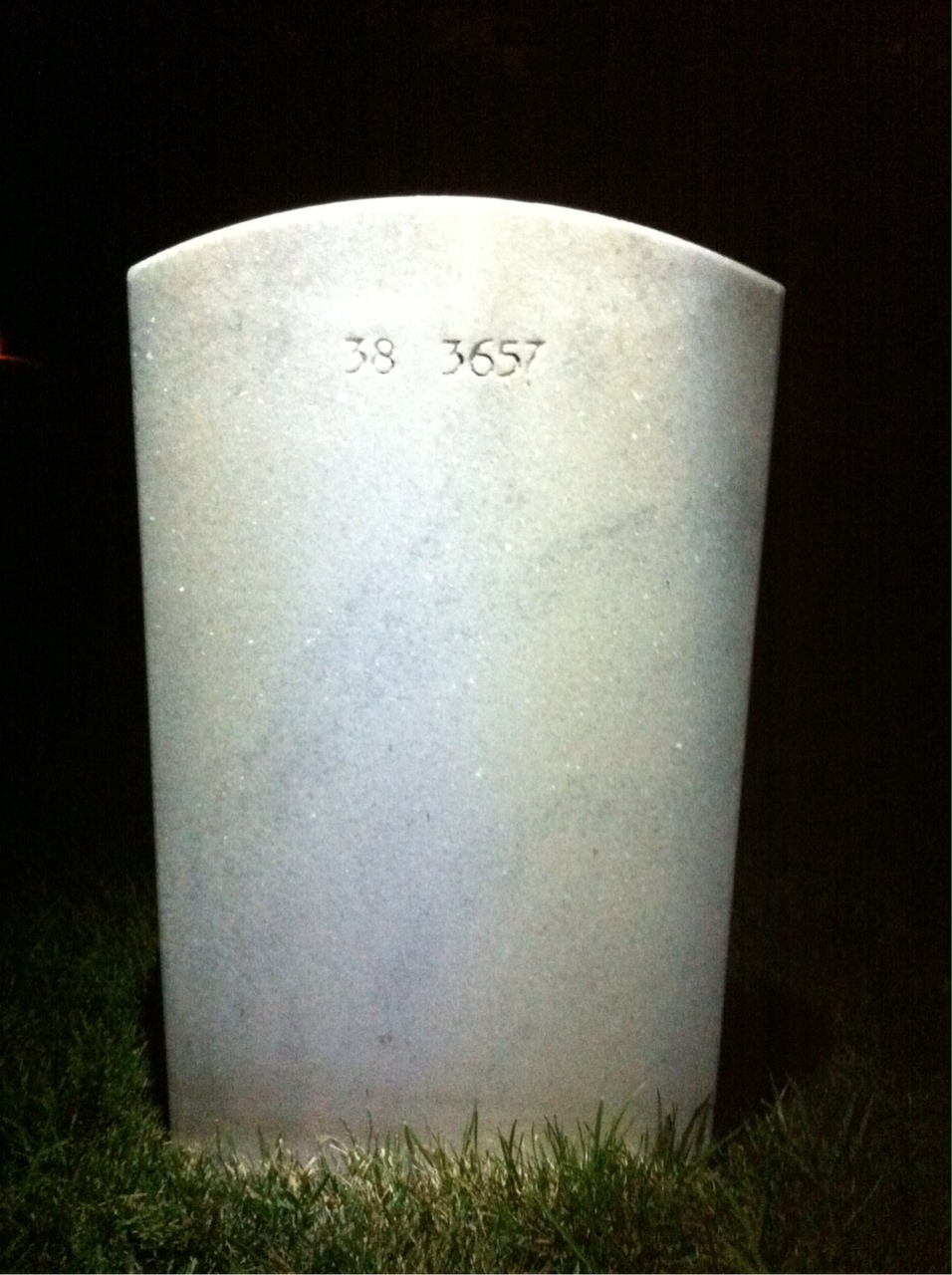 Back of headstone — Andrew Allen