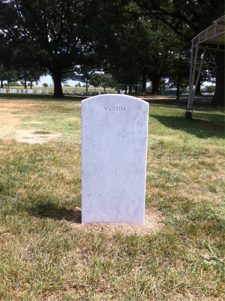Back of headstone — George Mendez