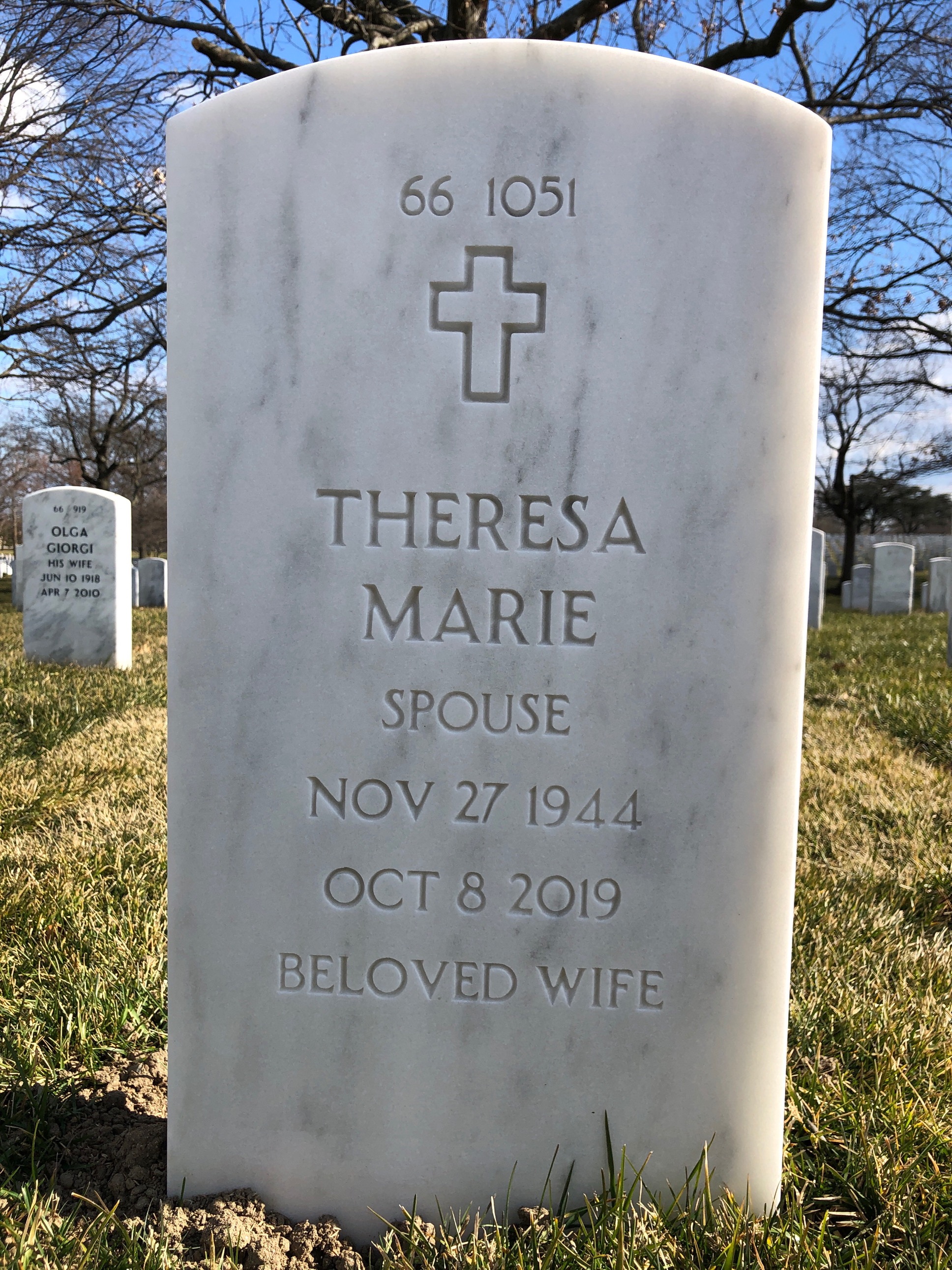 Back of headstone — John Hawthorne