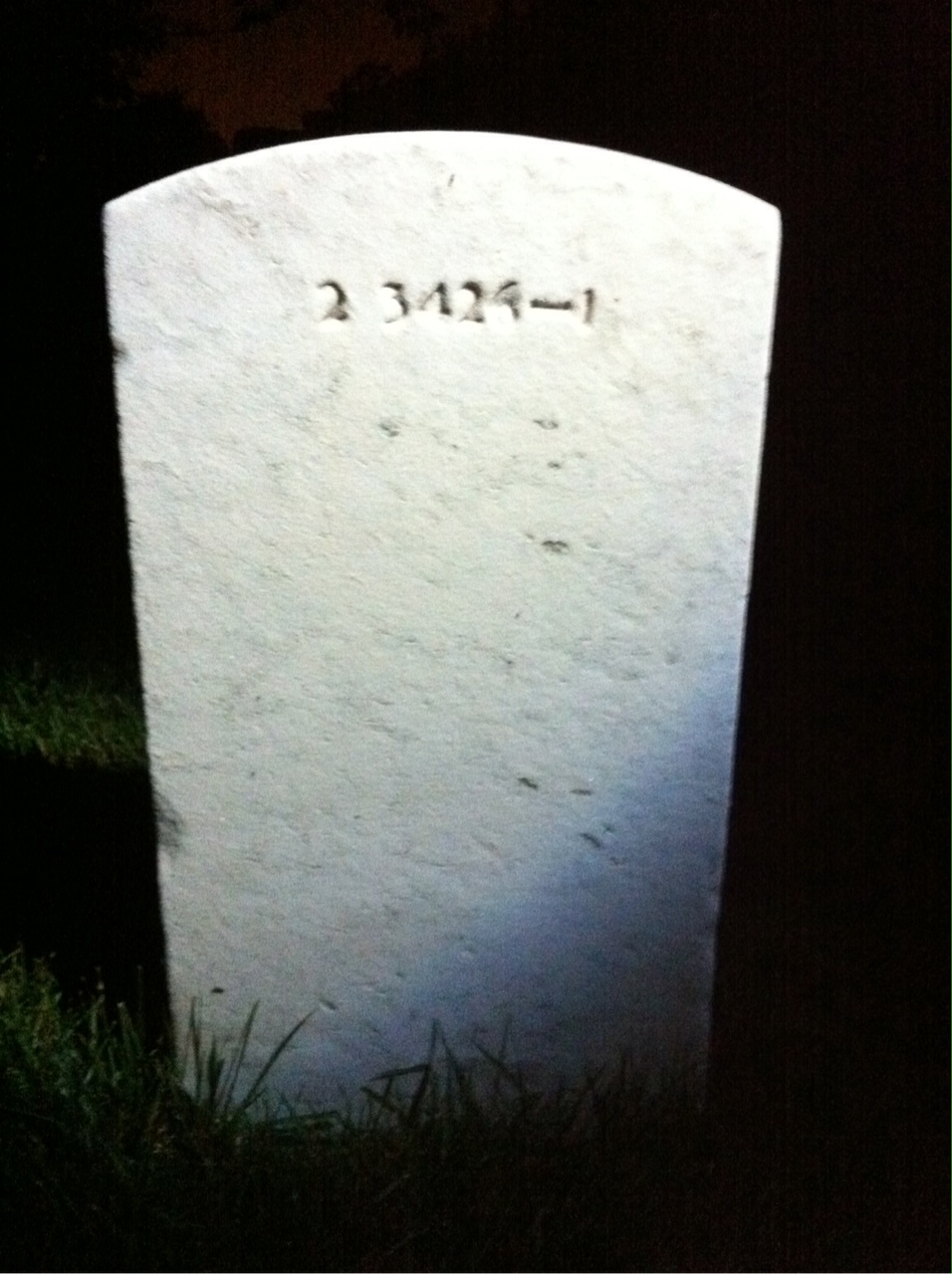 Back of headstone — Preston Cox