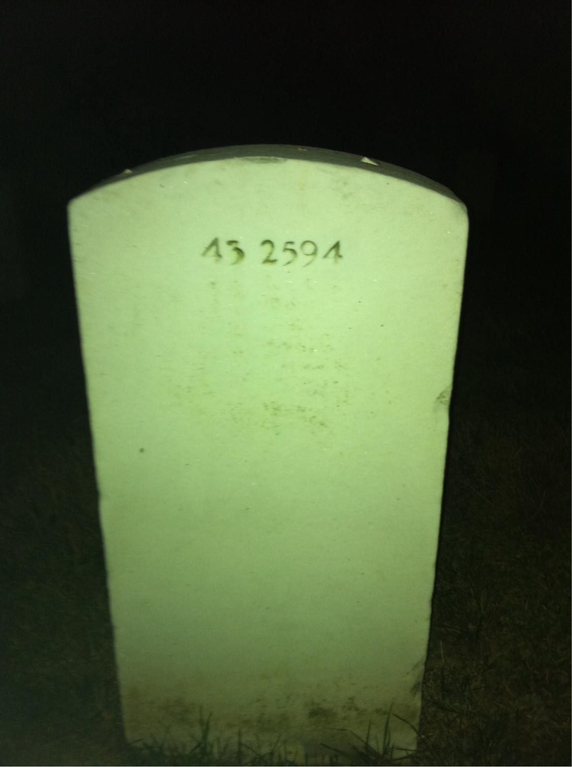 Back of headstone — Andrew Millios