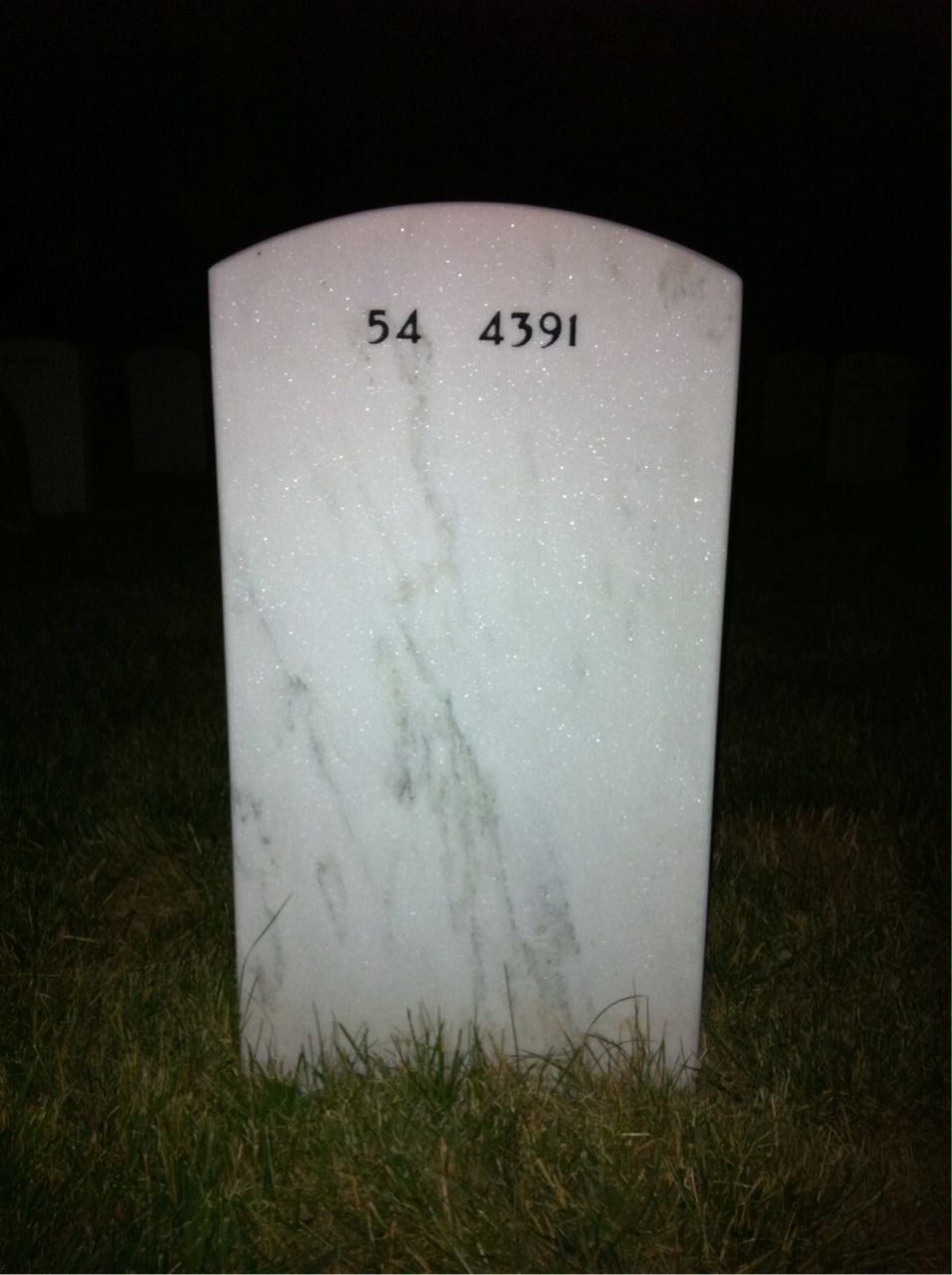 Back of headstone — John Bornman