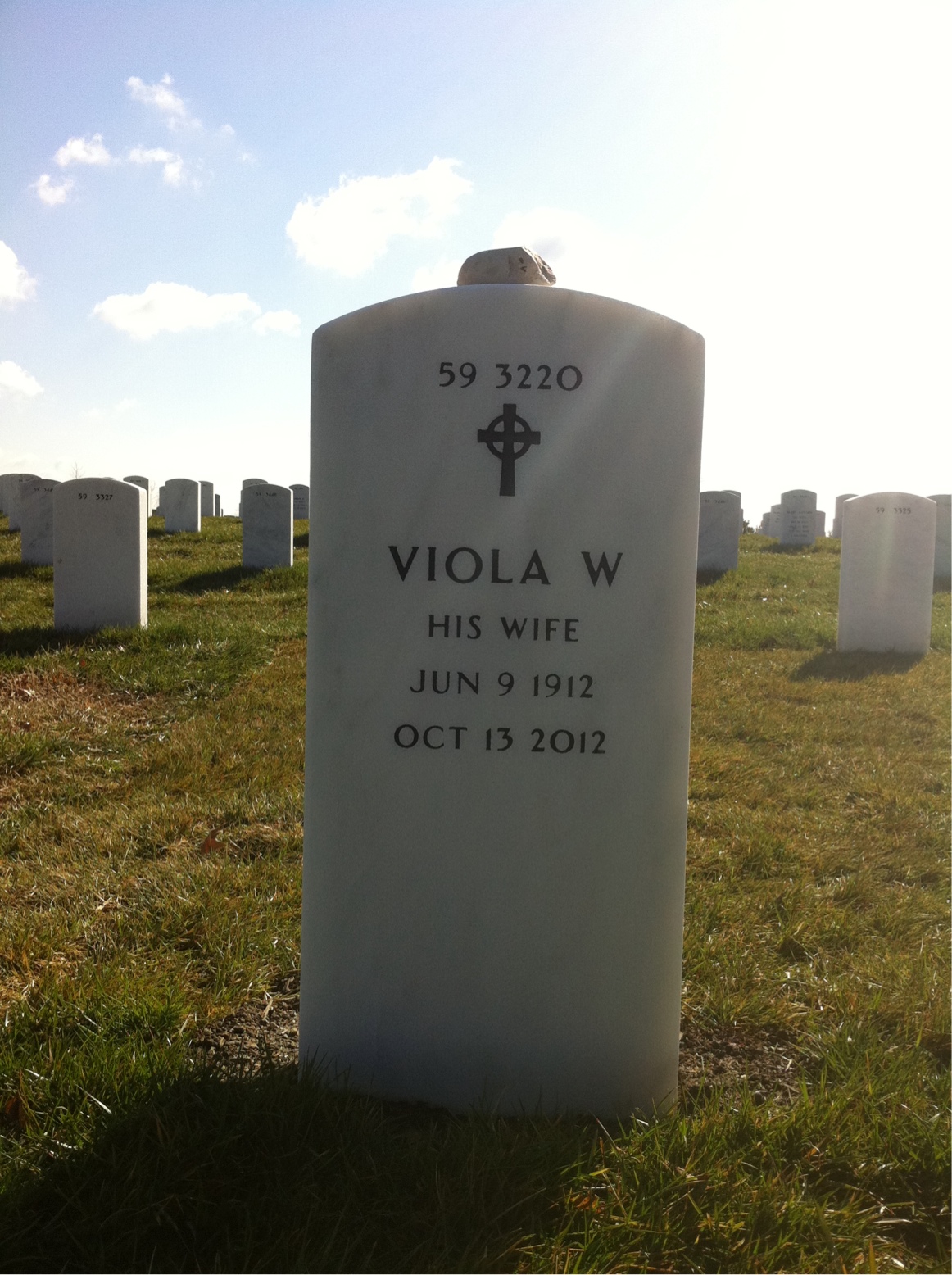 Back of headstone — Robert Camp