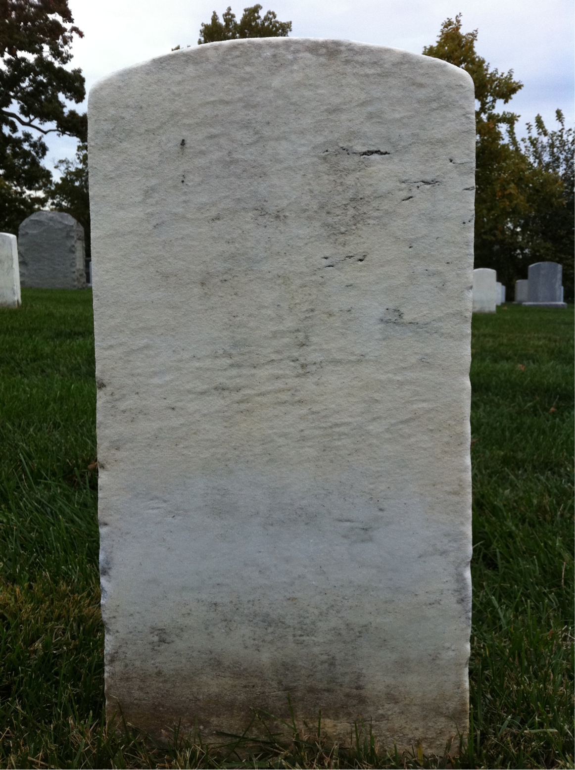 Back of headstone — James Alexander