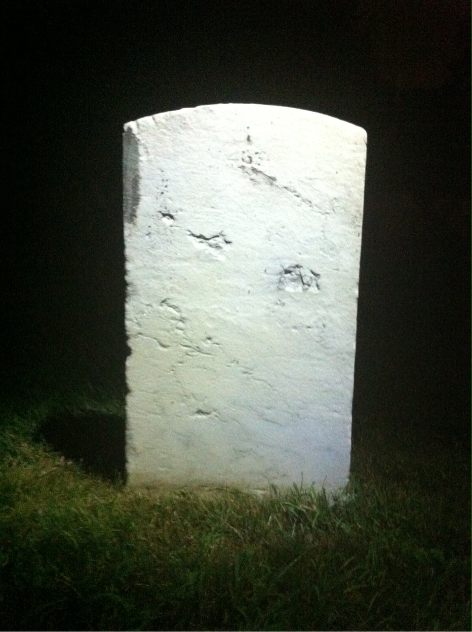 Back of headstone — Joseph Allen